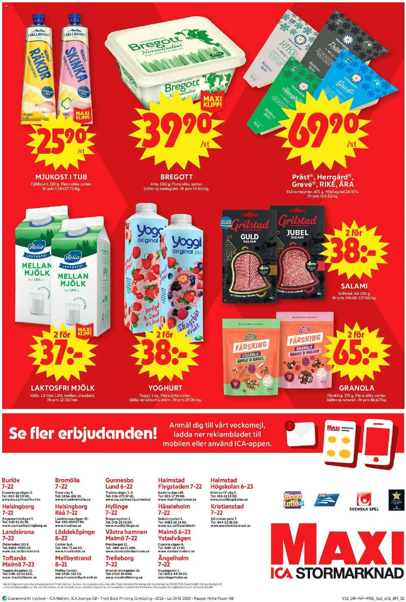 ICA Maxi reklamblad aktuell från 13.04.2026 | Sida: 10 | Produkter: Bregott, Kanel, Mjukost, Yoggi