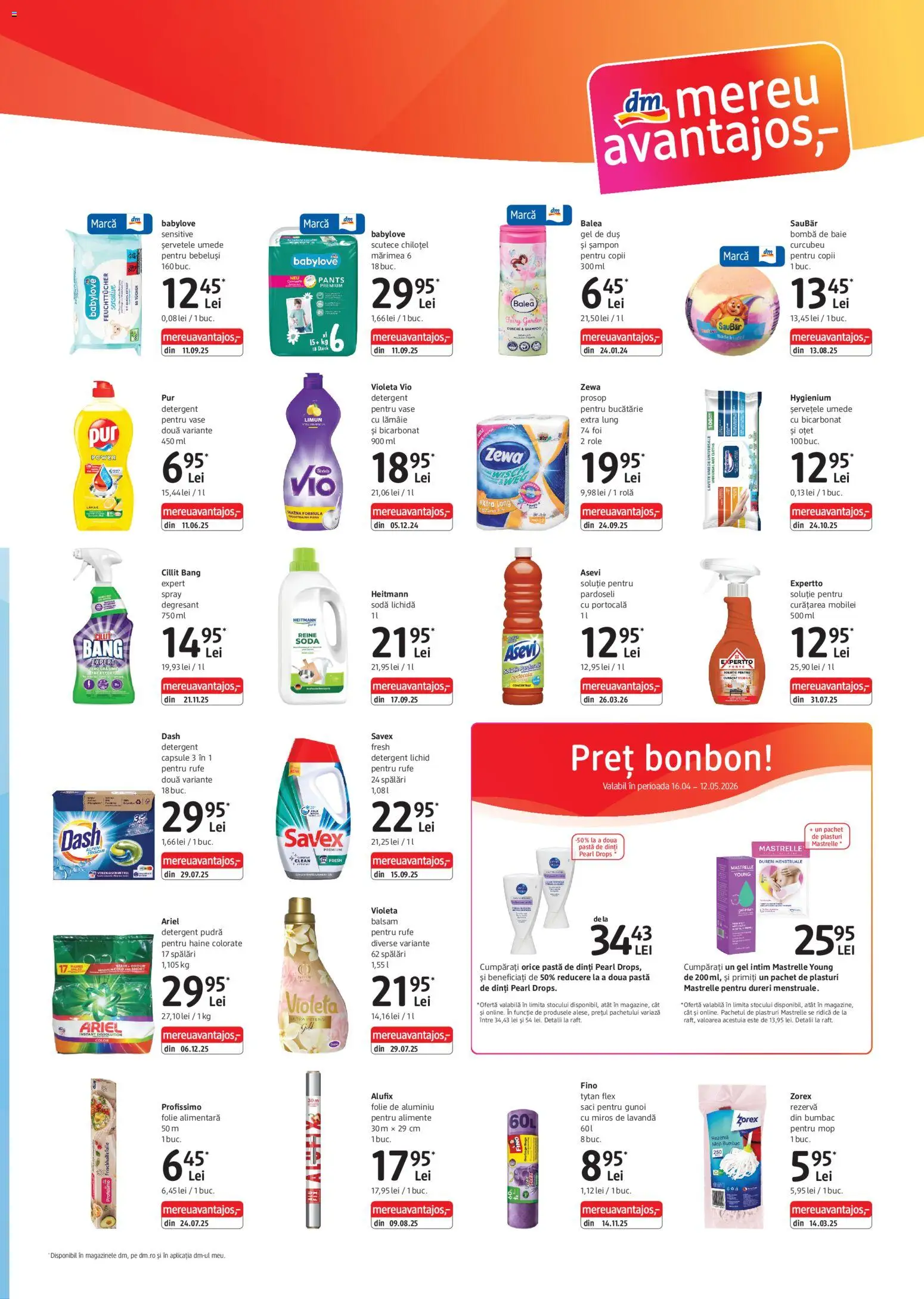 Noul catalog DM drogeriemarkt – valabil de la 16.04.2026 | Pagină: 3 | Produse: Bucătărie, Detergent, Haine, Lămâie