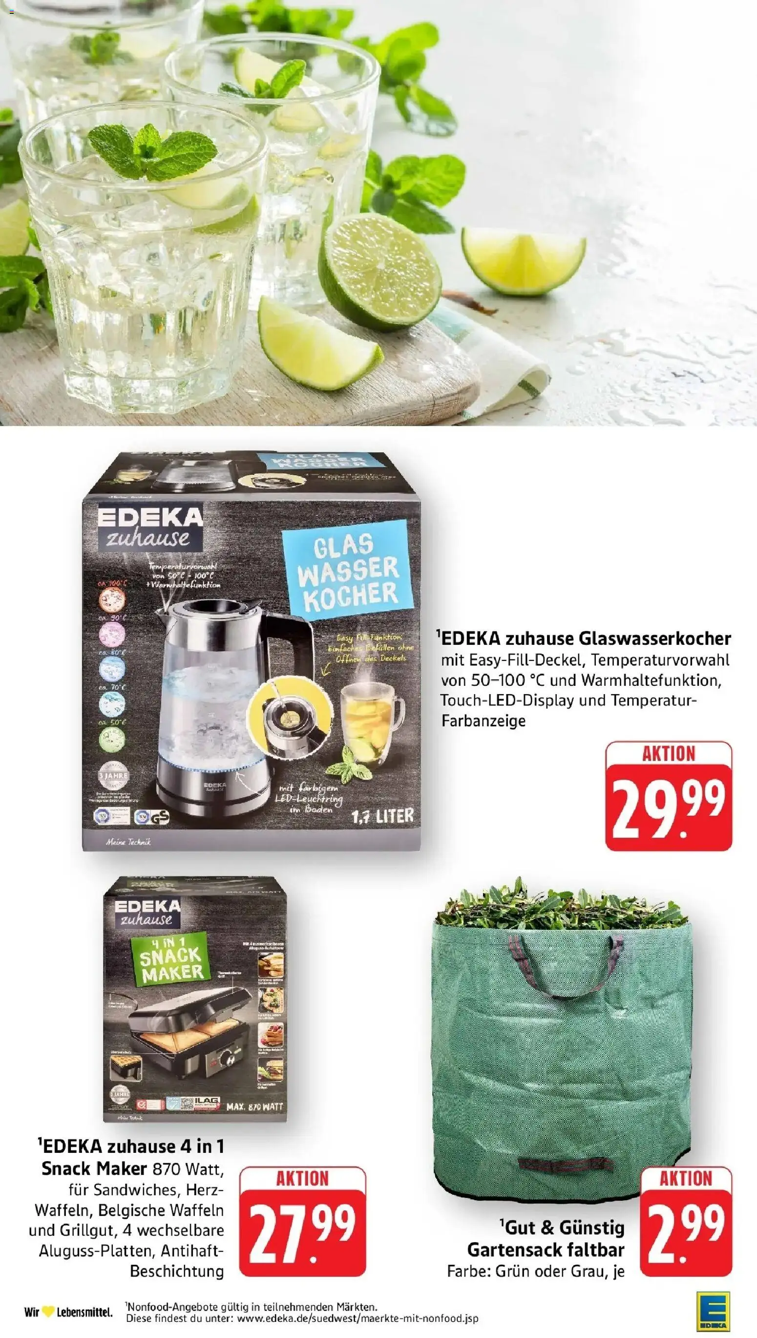 E center Prospekt Schorndorf (ab 07.09.2026) zum Blättern | Seite: 34 | Produkte: Kocher, Waffeln, Wasser