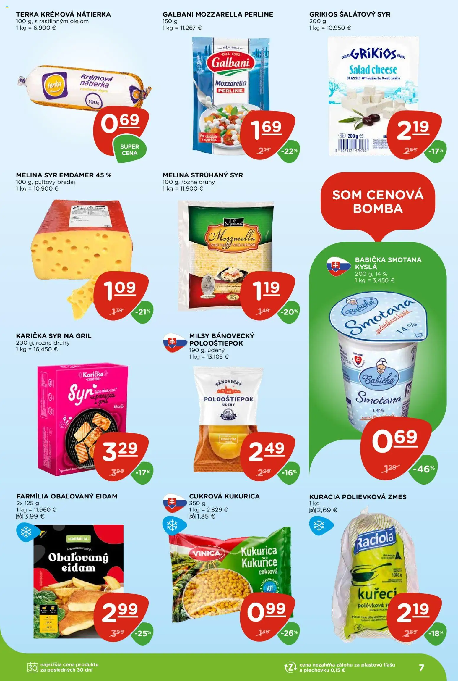 Nové Terno akcie – leták je platný od 25.06.2026 | Strana: 7 | Produkty: Gril, Smotana, Mozzarella