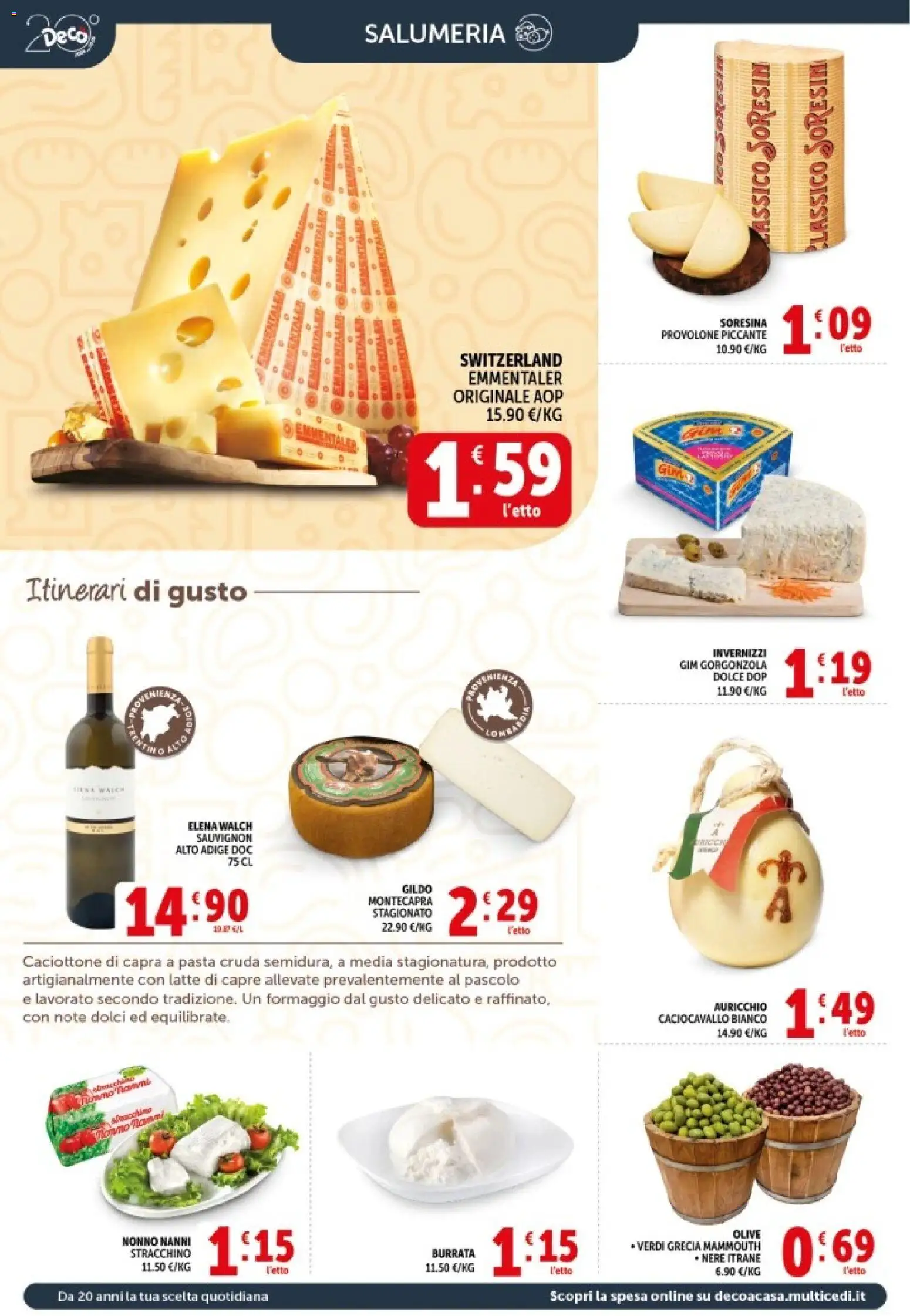 Volantino Decò del 08.06.2026 | Pagina: 2 | Prodotti: Latte, Formaggio, Pasta, Gorgonzola