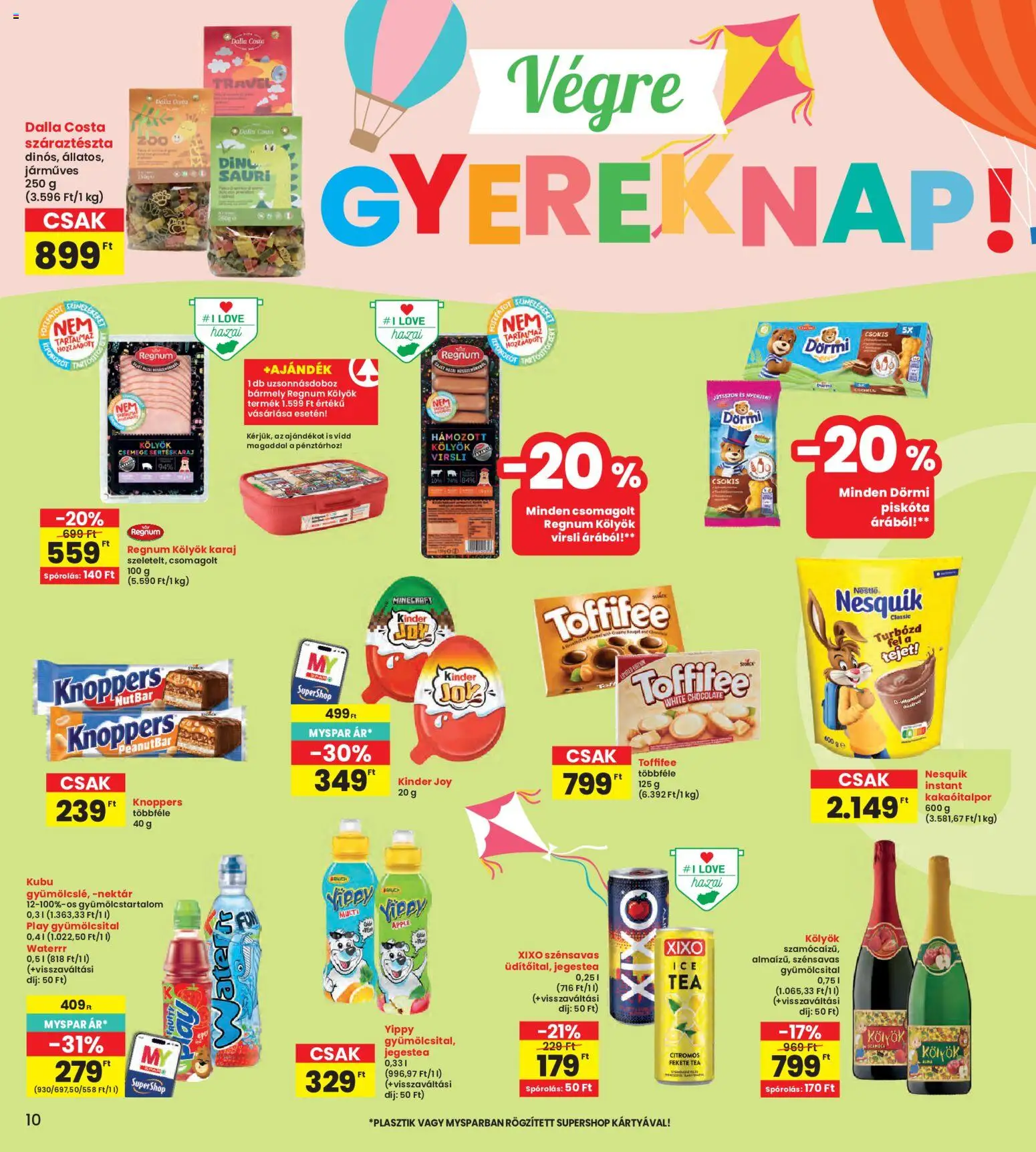 Interspar akciós ujság - amely érvényes a következő dátumtól: 28.05.2026 | Oldal: 10 | Termékek: Piskóta, Nesquik, Toffifee, Tea