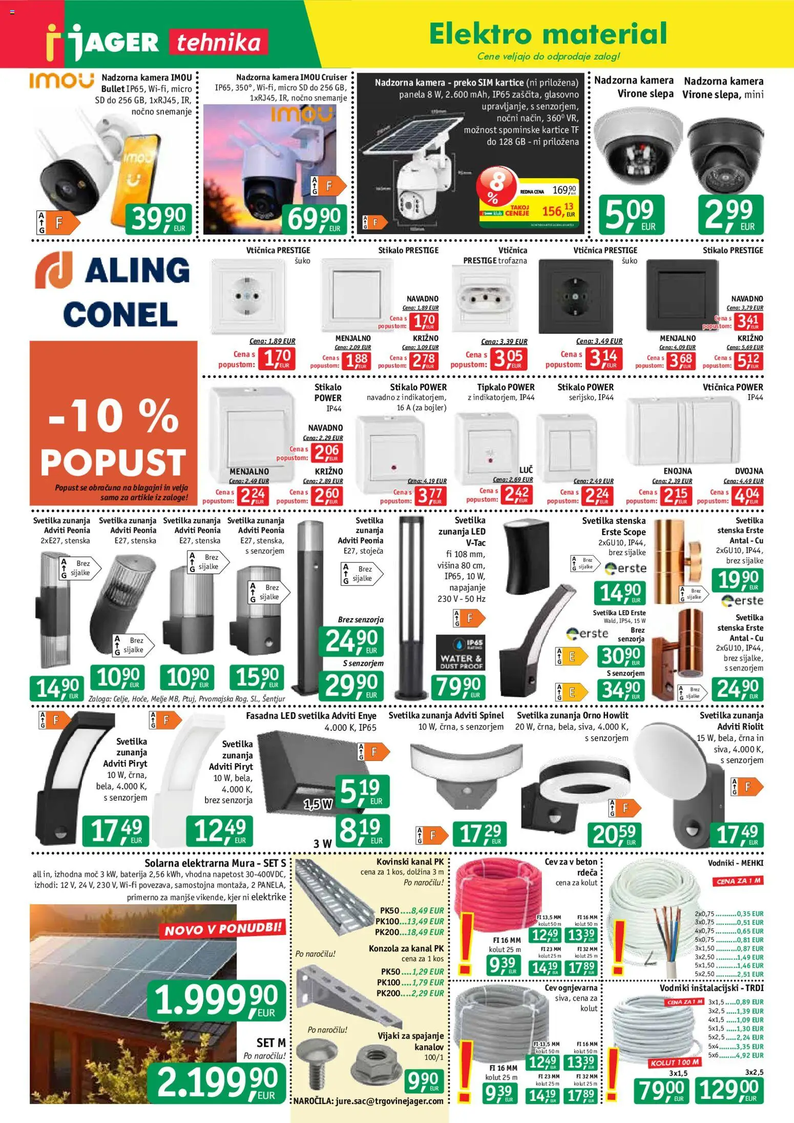 Novi Jager katalog ponudbe – veljaven od 10.06.2026 | Stran: 7 | Izdelki: Led svetilka, Kos, Svetilka, Stenska svetilka