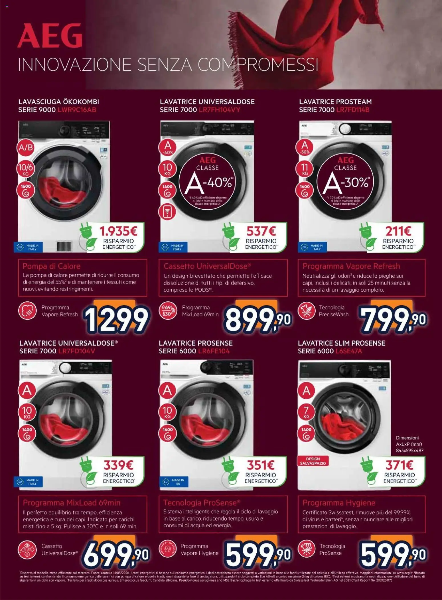 Volantino Unieuro del 29.05.2026 | Pagina: 33 | Prodotti: Lavasciuga, Acqua, Lavatrice
