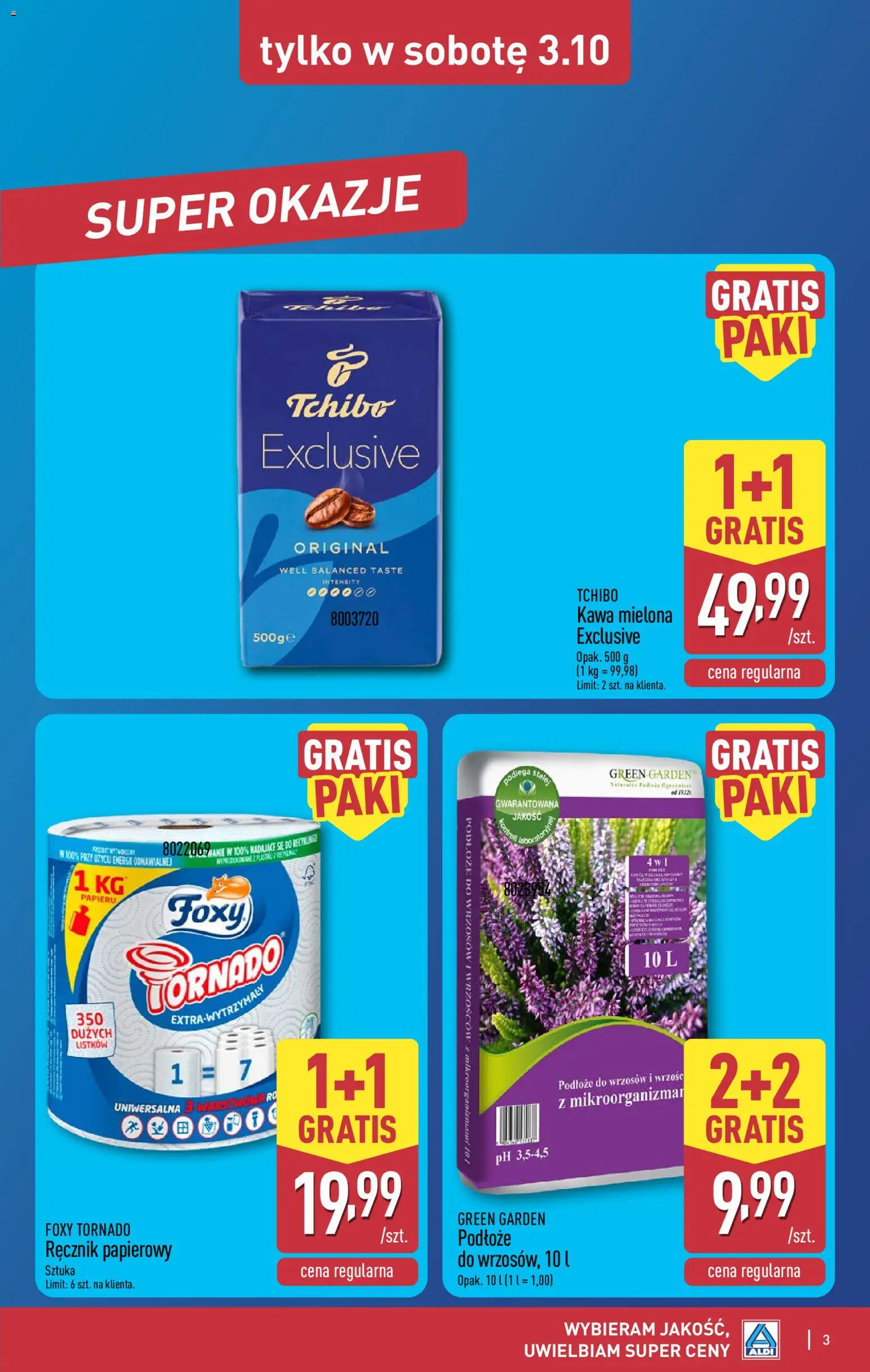 Aldi Polsko leták - Oferta weekendowa od 01.10.2026 | Strana: 3 | Produkty: Tchibo