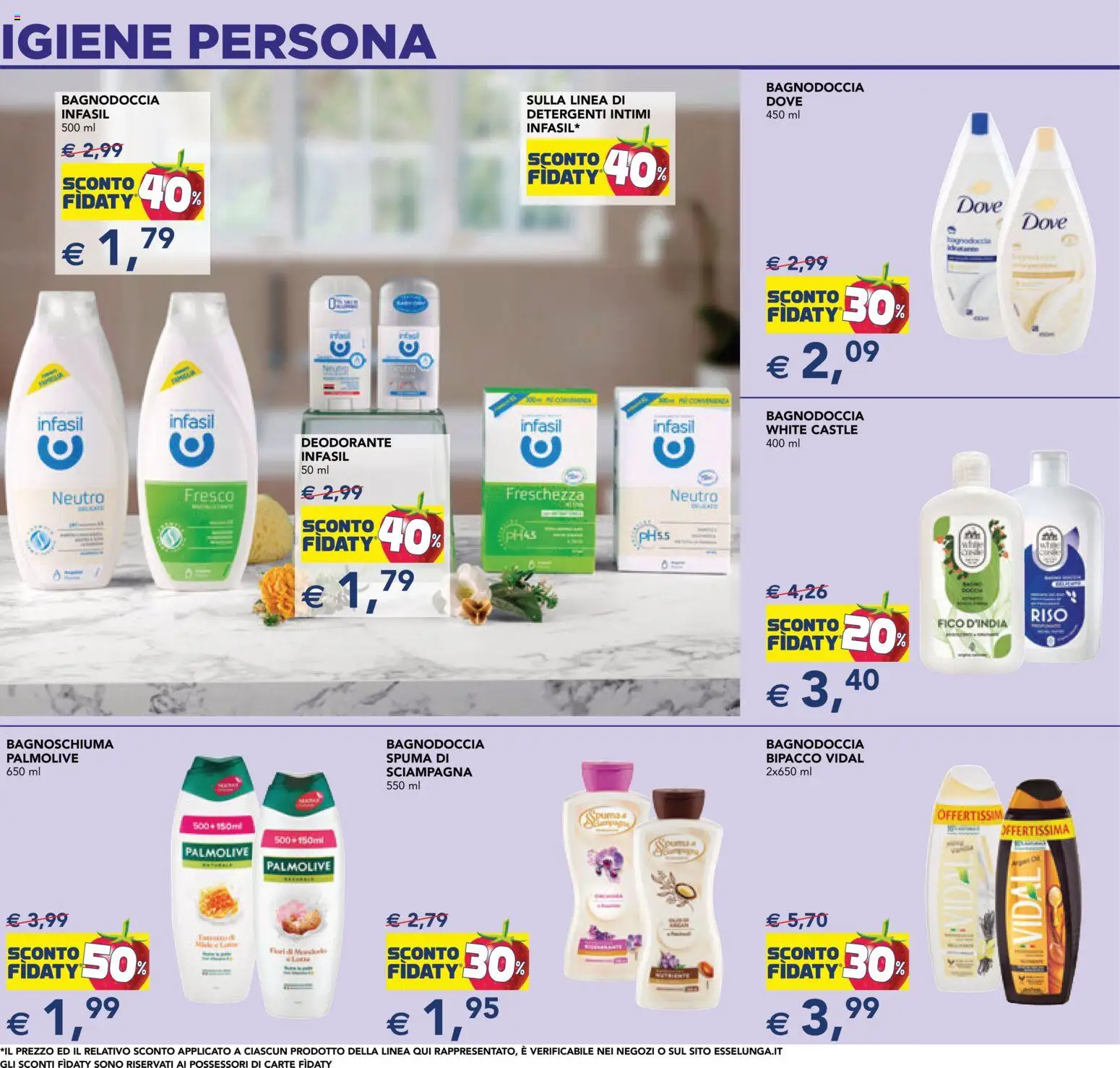Volantino Esselunga S del 18.05.2026 | Pagina: 12 | Prodotti: Bagnoschiuma, Deodorante, Riso
