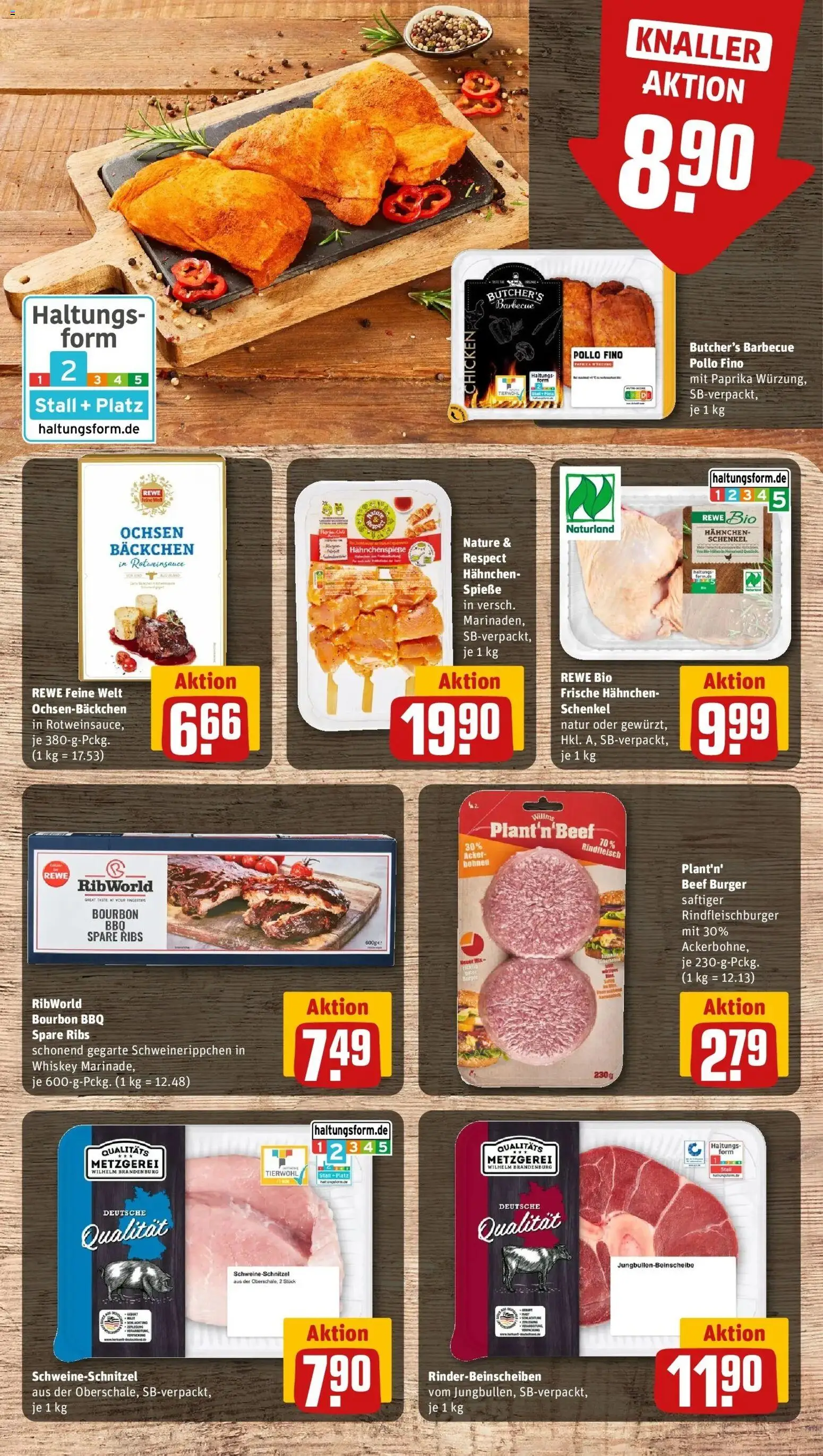 Rewe Prospekt Bergheim / Niederaussem – gültig ab 08.06.2026 | Seite: 9 | Produkte: Hahnchen, Burger, Schnitzel, Whiskey