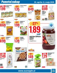 Eurospin katalog akcije – veljaven od 30.04.2026 | Stran: 5 | Izdelki: Napolitanke, Keksi, Džem, Kos