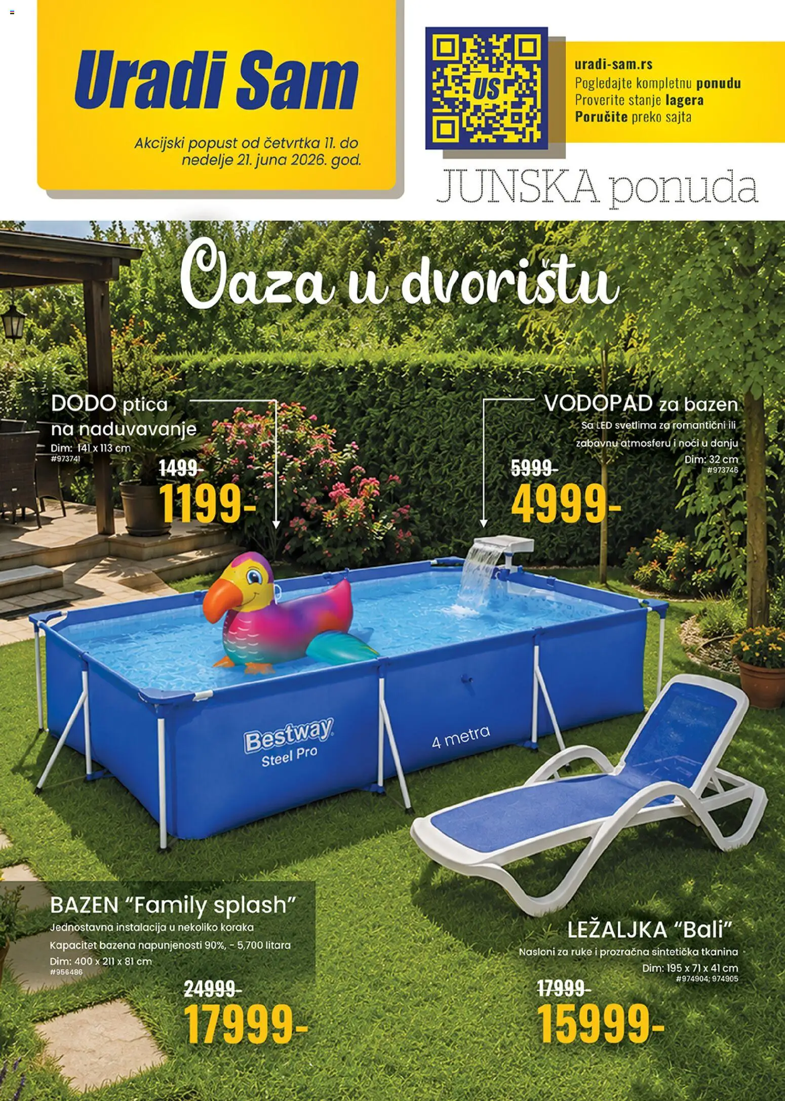 Uradi Sam katalog - važi od 11.06.2026 | Strana: 1 | Proizvode: Ležaljka