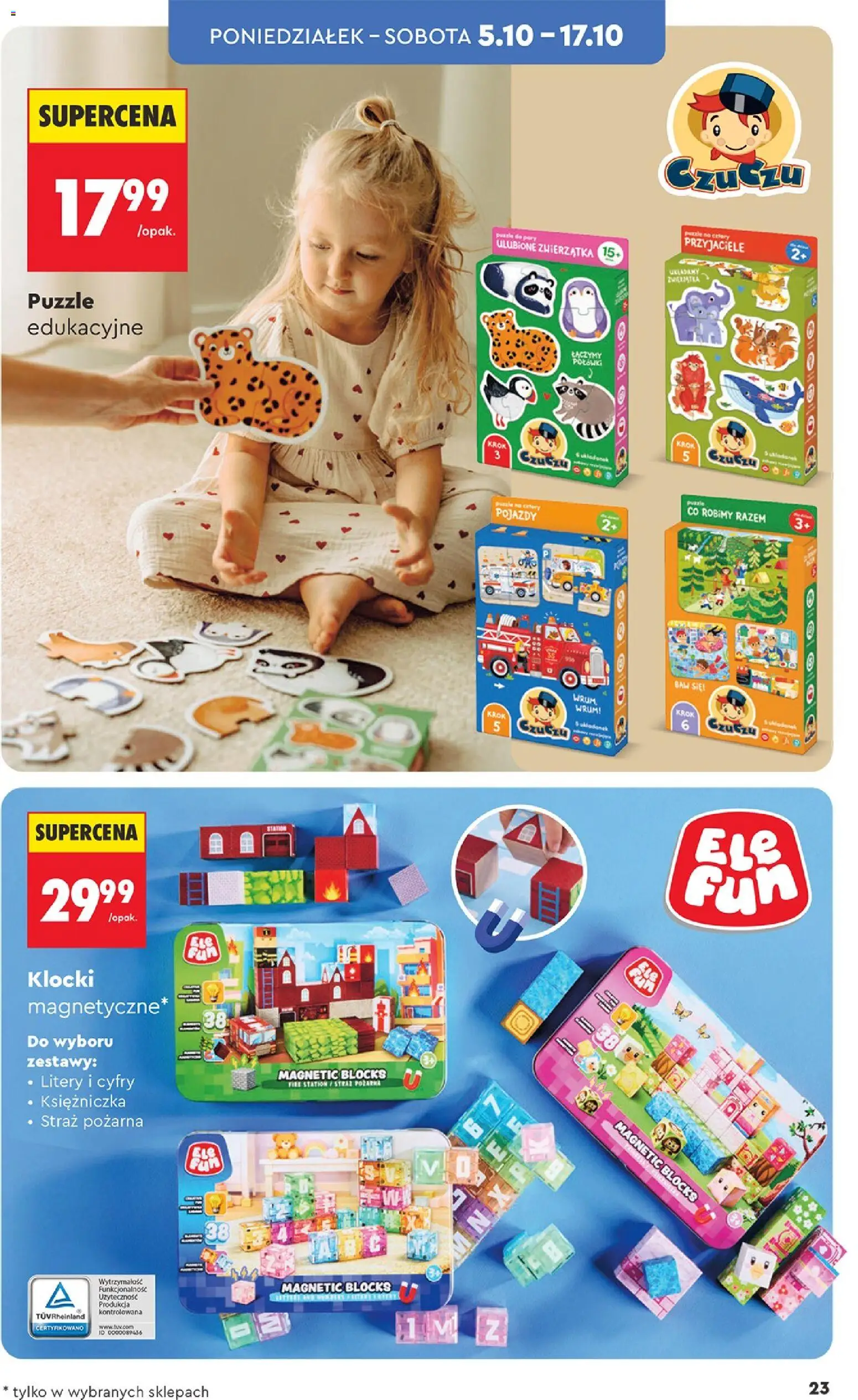 Biedronka Polsko leták - Hity i inspiracje od 05.10.2026 | Strana: 23 | Produkty: Puzzle