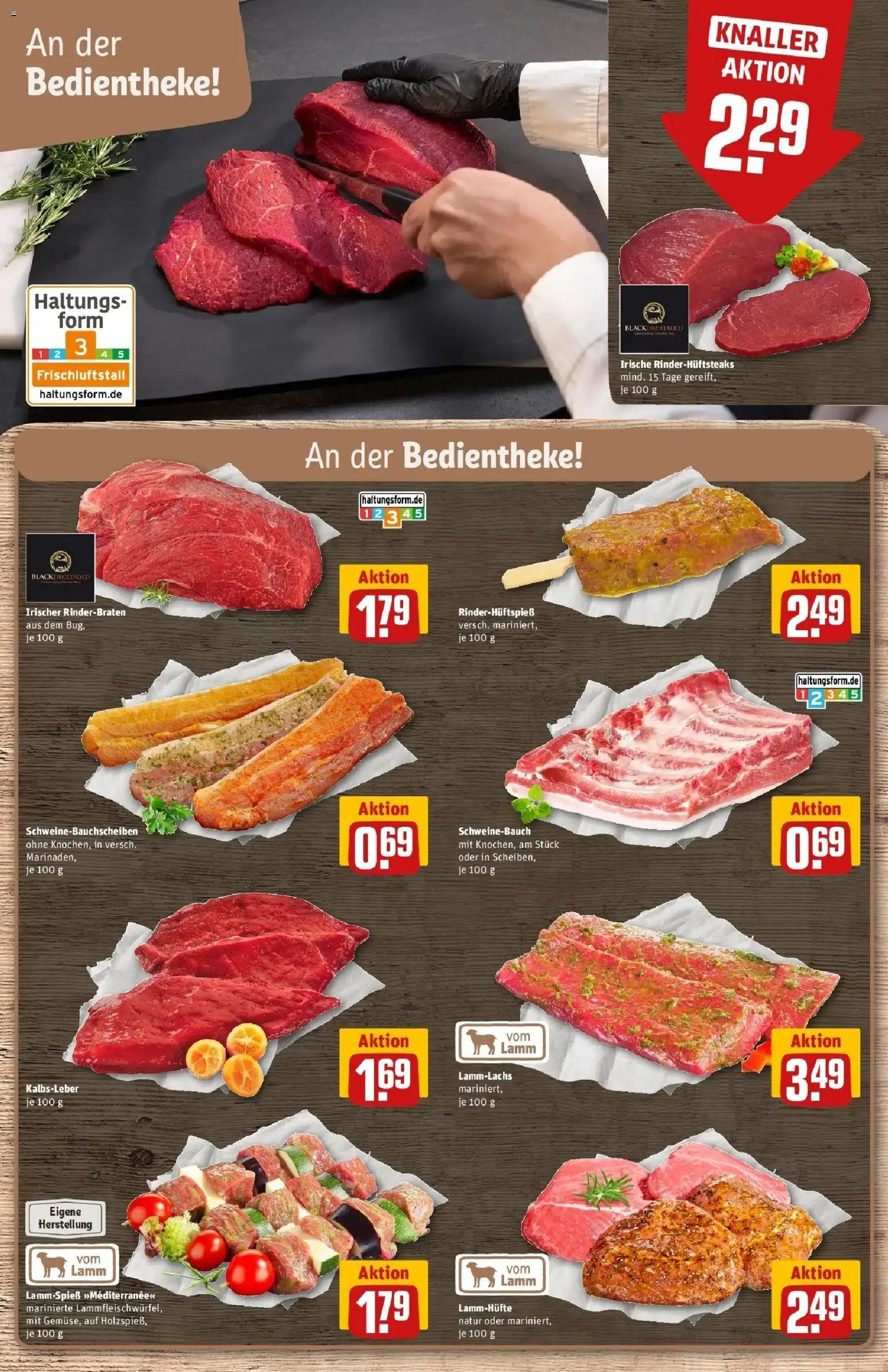 REWE Prospekt ab 17.08.2026 zum Blättern » Angebote | Seite: 10 | Produkte: Rinderbraten, Schweinebauch, Kalbsleber