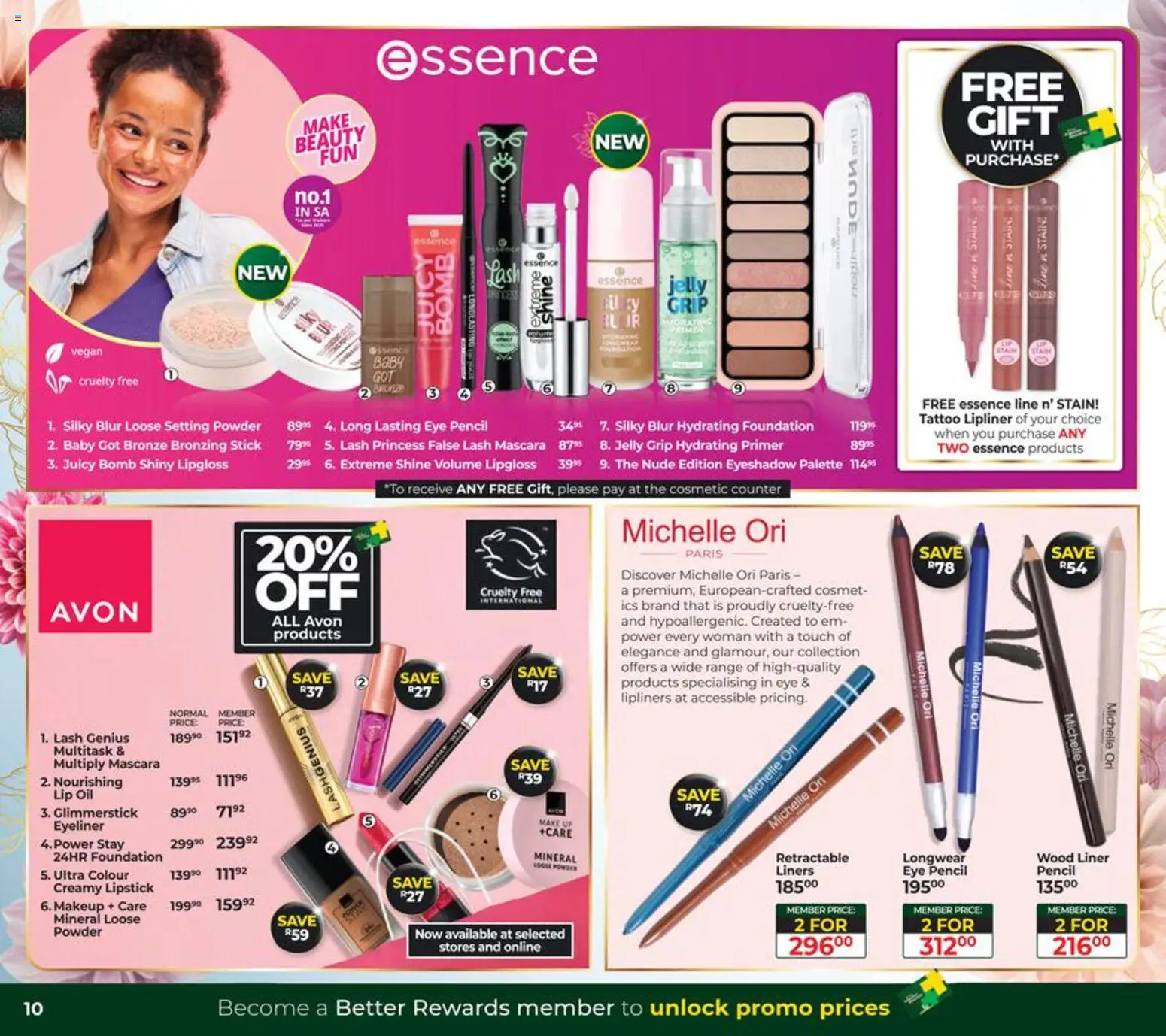 New Dis-Chem catalogue – valid from 20/08/2026 | Page: 10 | Products: Primer, Foundation, Mascara, Eyeliner