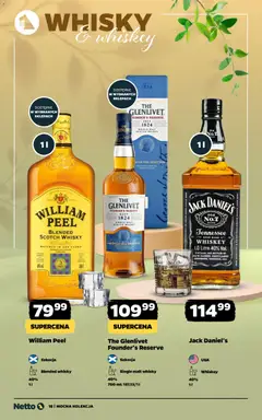 Pogląd oferty "Netto gazetka - Alkohole mocne" - ważna od 27.04.2026 | Strona: 18 | Produkty: Jack Daniel's, Whisky Single Malt, Whisky