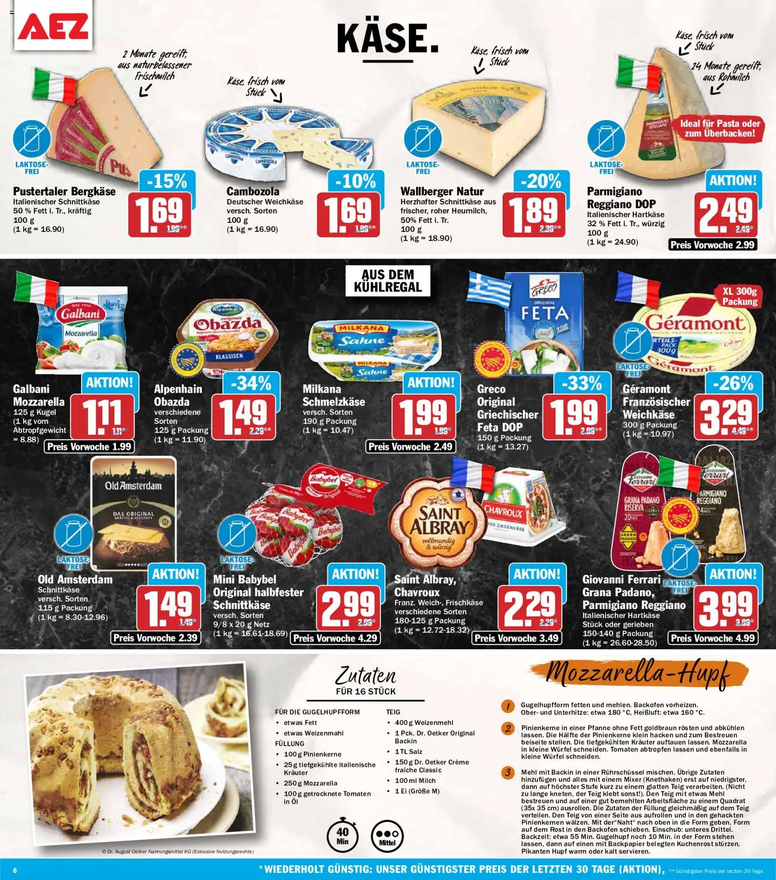 AEZ Prospekt – gültig ab 08.06.2026 | Seite: 6 | Produkte: Milkana, Tomaten, Weizenmehl, Salz