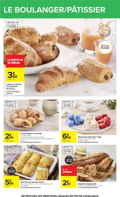 Carrefour - Prévisualisation de 8 mini beignets au chocolat, La boîte de 200 g. Produits décongelés, ne pas recongeler. Existe aussi en parfum pomme ou à un prix différent en passion. valide à partir de 07/07/2026 | Page: 47