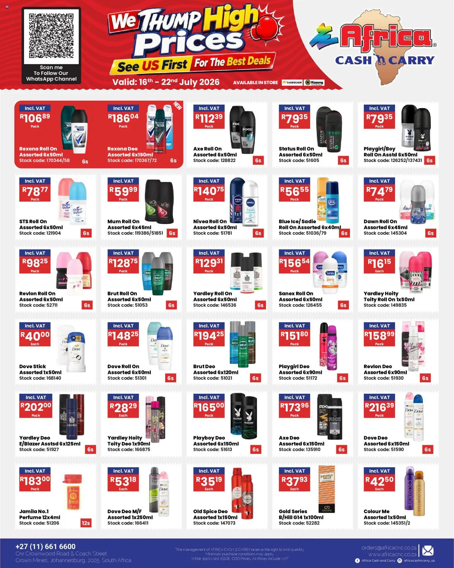 New Africa Cash & Carry catalogue – valid from 16/07/2026 | Page: 6 | Products: Perfume, Stock