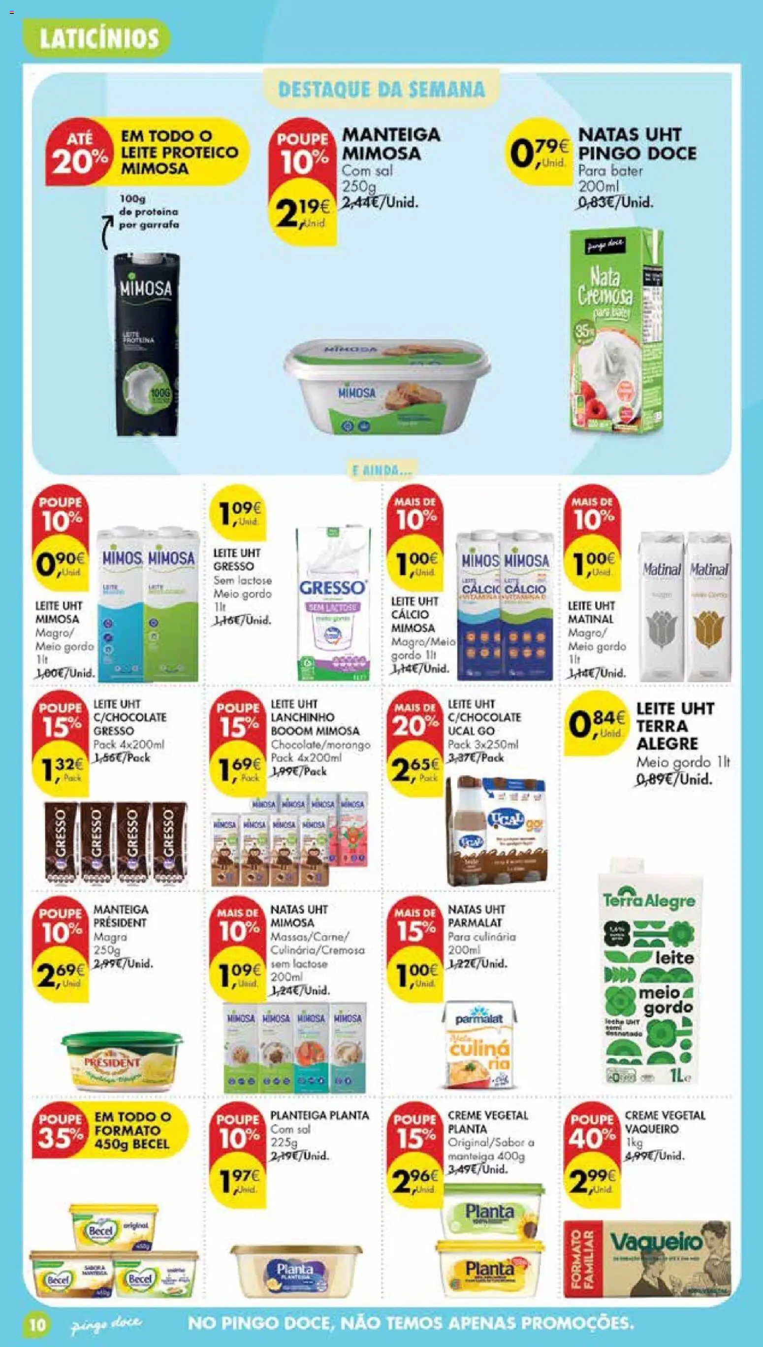 Pingo Doce Poupe Esta Semana Madeira │ válido de 25/08/2026 | Página: 10 | Produtos: Cálcio, Leite UHT, Leite, Manteiga