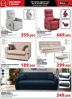 Anteprima del volantino Brico io volantino Arredo valido a partire dal 01/10/2026 | Pagina: 8 | Prodotti: Divano letto, Braccioli, Divano, Poltrona