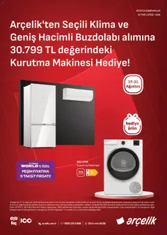 17 Ağustos 2026 tarihinden itibaren geçerli olan Arçelik kataloğu önizlemesi