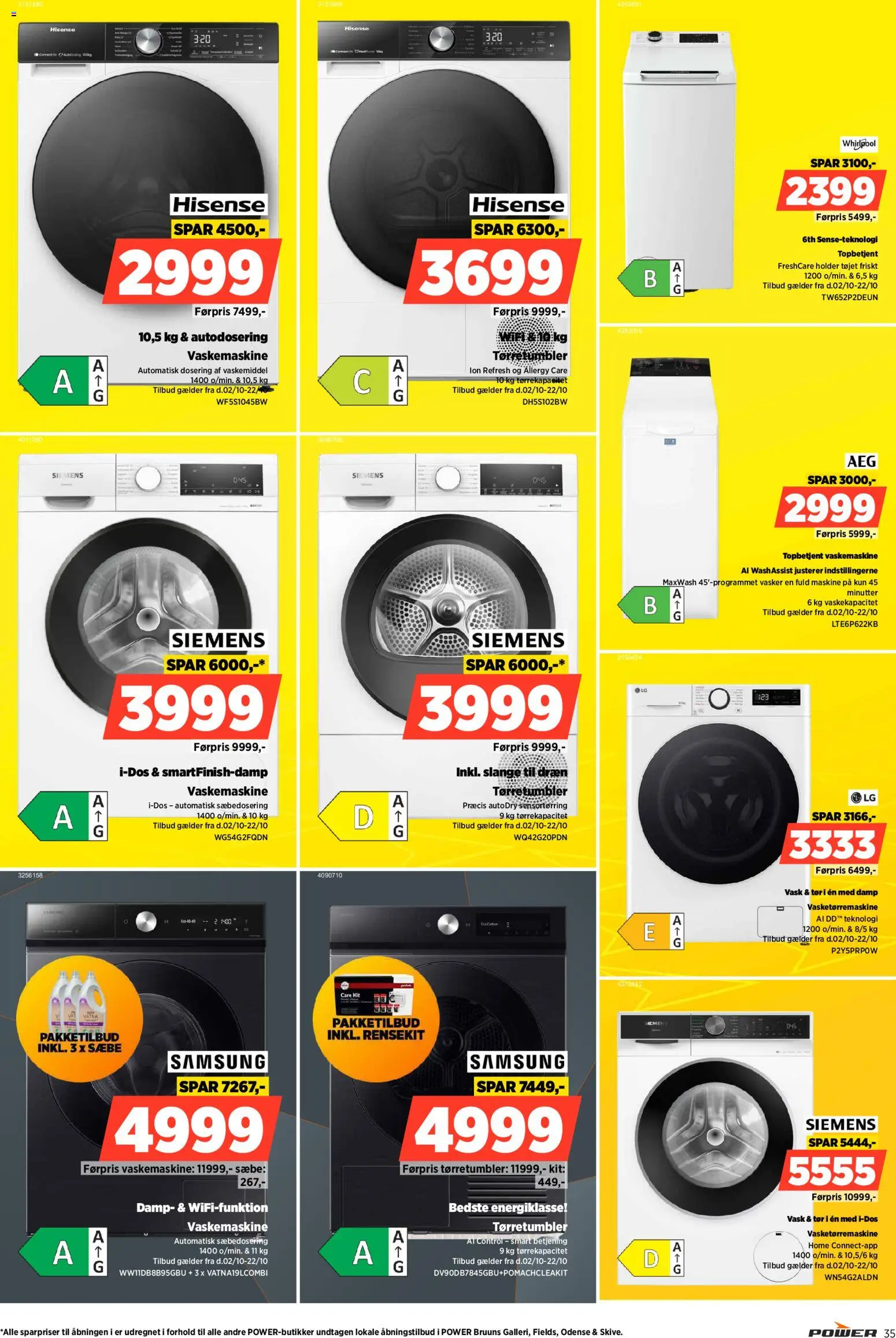 Power tilbudsavis – gyldig fra 02/10/2026 | Side: 35 | Produkter: Sæbe, Vaskemaskine, Tørretumbler