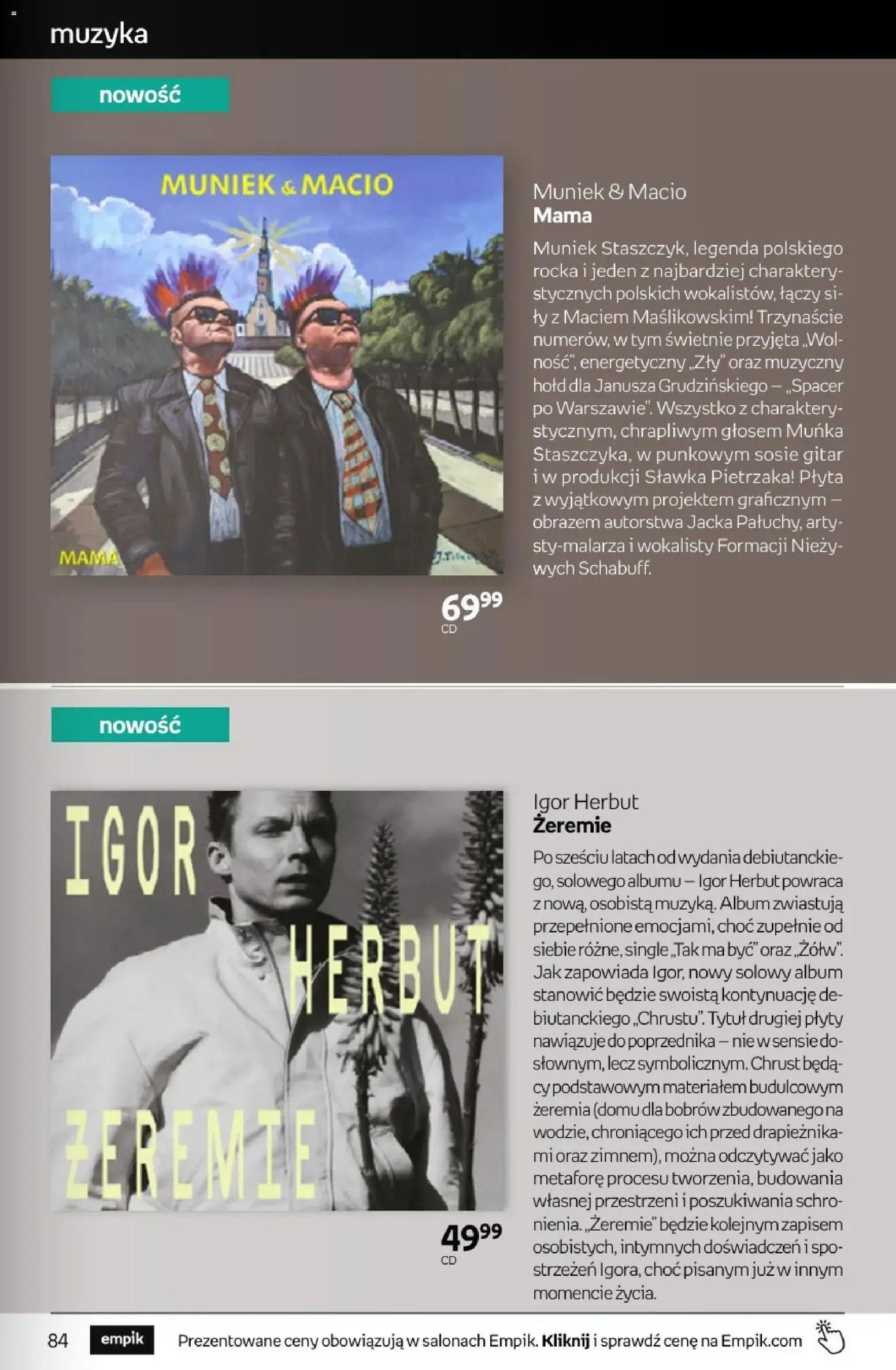 Empik promocje - Tom kultury Muzyka od 14.10.2026 | Strona: 9 | Produkty: Plyty