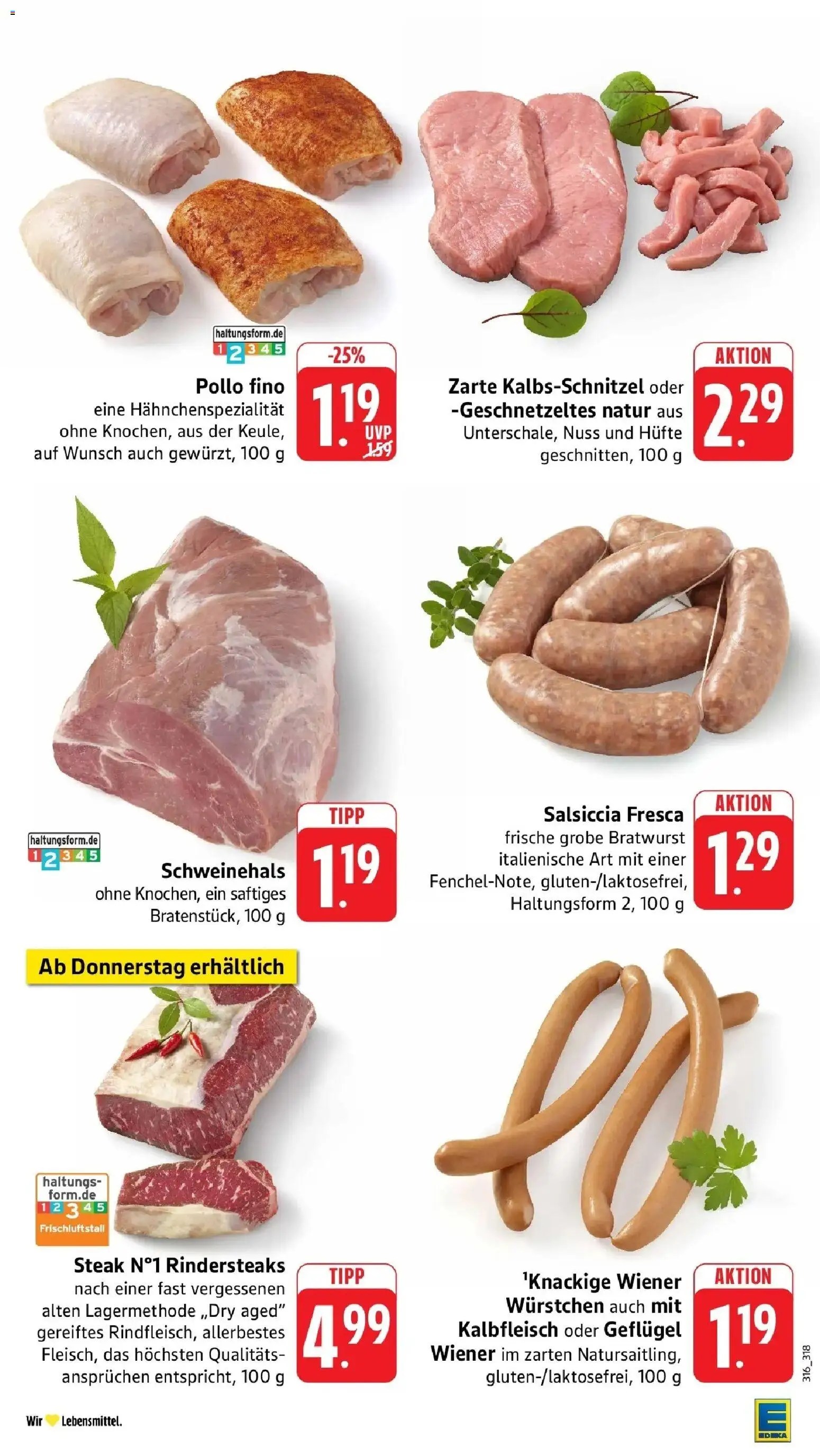 E center Prospekt Laupheim – gültig ab 17.05.2026 | Seite: 18 | Produkte: Bratwurst, Steak