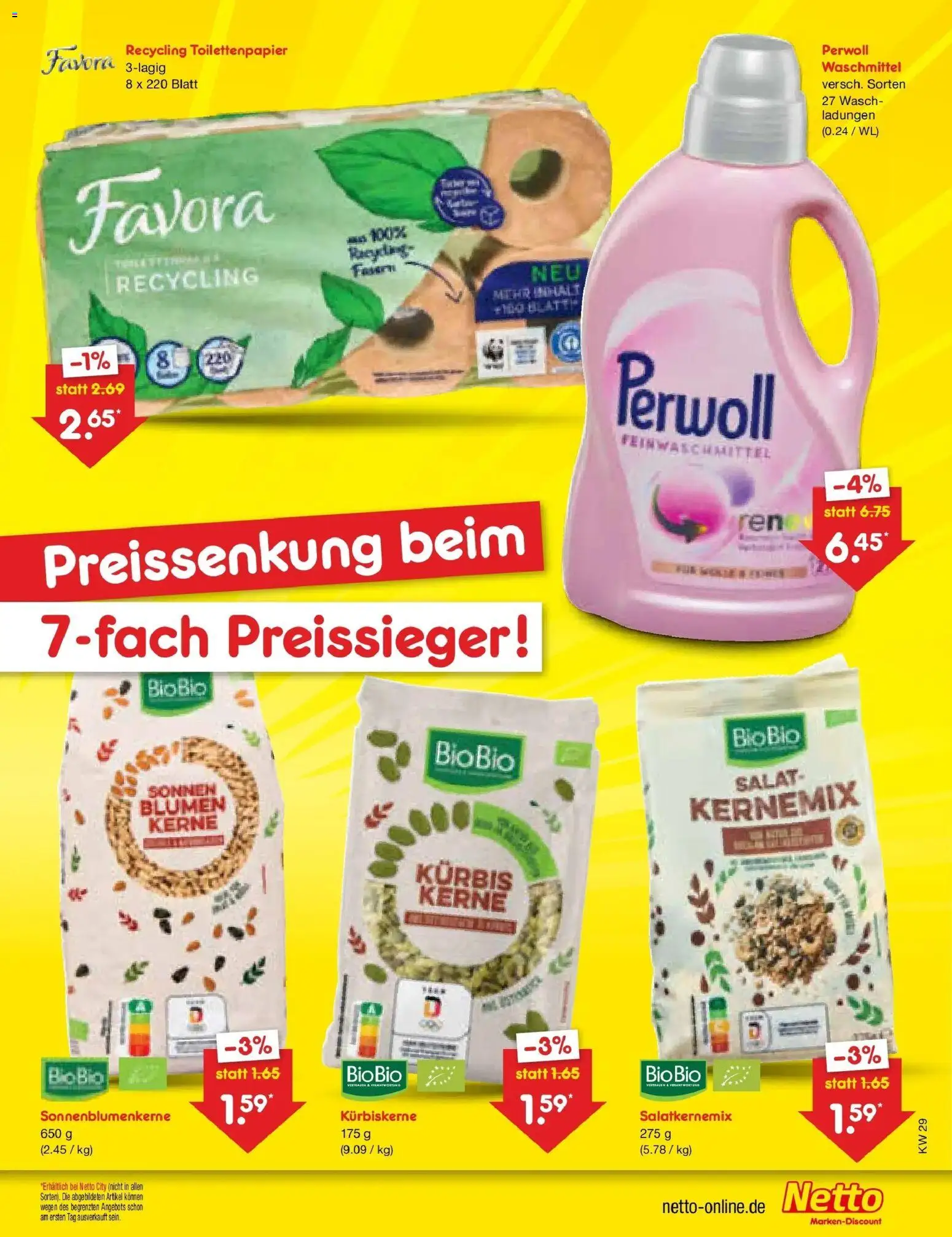 Netto Marken-Discount Prospekt Augustusburg – gültig ab 20.07.2026 | Seite: 45 | Produkte: Blumen, Perwoll, Kürbis, Salat