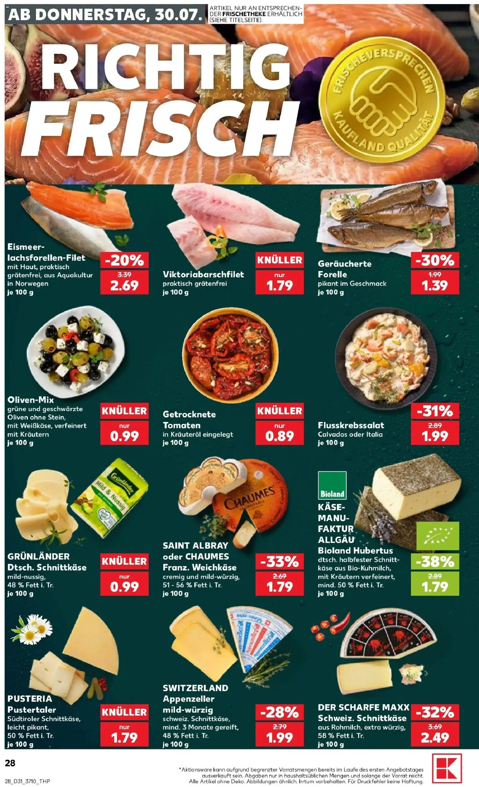 Kaufland Prospekt Berlin – gültig ab 27.07.2026 | Seite: 37 | Produkte: Käse, Tomaten, Grunlander