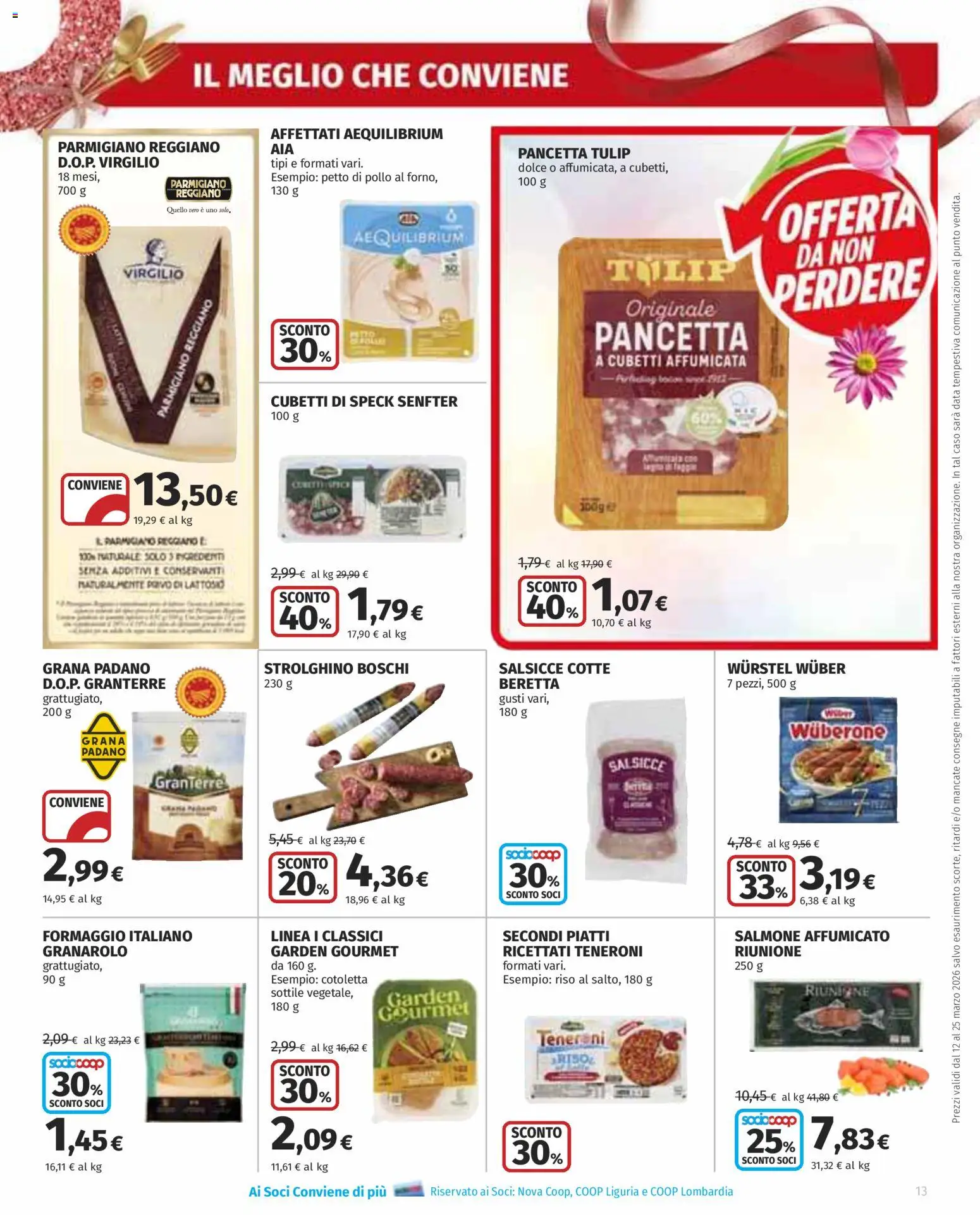 Volantino Ipercoop del 12.03.2026 | Pagina: 13 | Prodotti: Petto di Pollo, Riso, Pancetta, Parmigiano