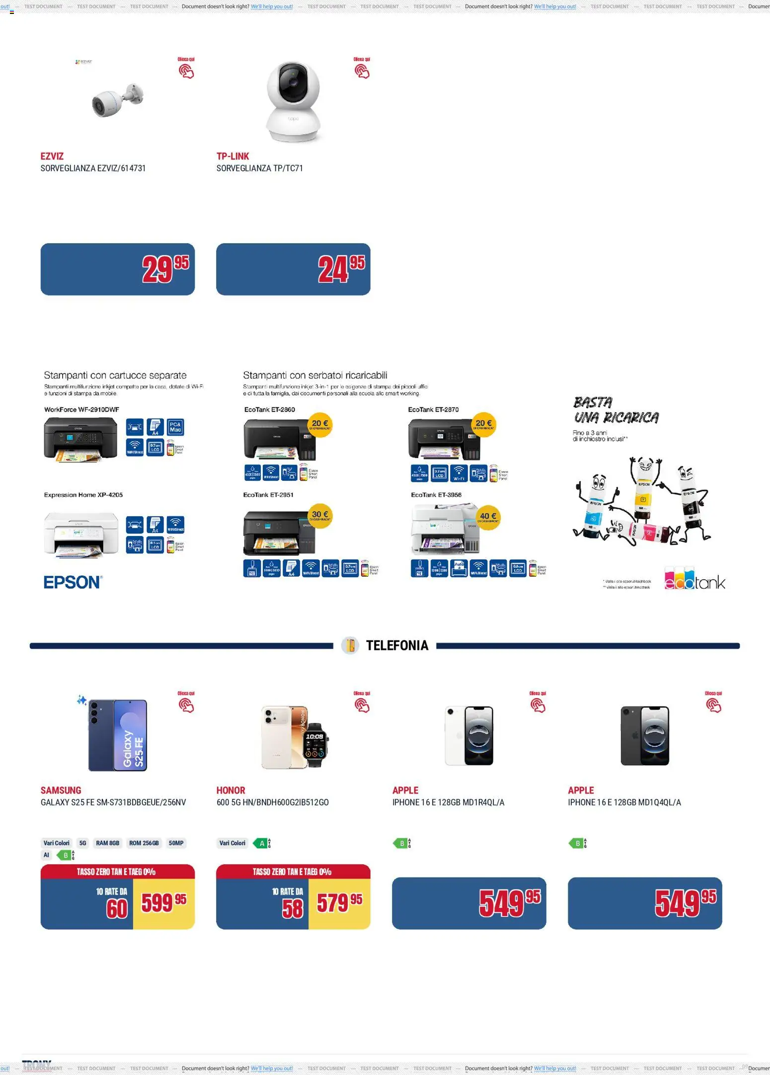 Volantino Trony del 21.05.2026 | Pagina: 9 | Prodotti: Iphone, Stampa, Samsung