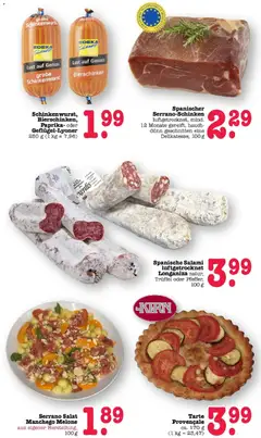 Schinkenwurst, Bierschinken, Paprika- oder Geflügel-Lyoner, 250 g (1 kg = 7,96) ab 27.04.2026 gültig | Seite: 31 | Produkte: Pfeffer, Melone, Salami, Salat