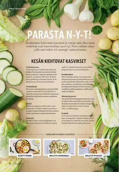 K-Supermarket-mainoslehti voimassa 10.06.2026 alkaen | Sivu: 34 | Tuotteet: Kana, Kesäkurpitsa, Voi, Herneet