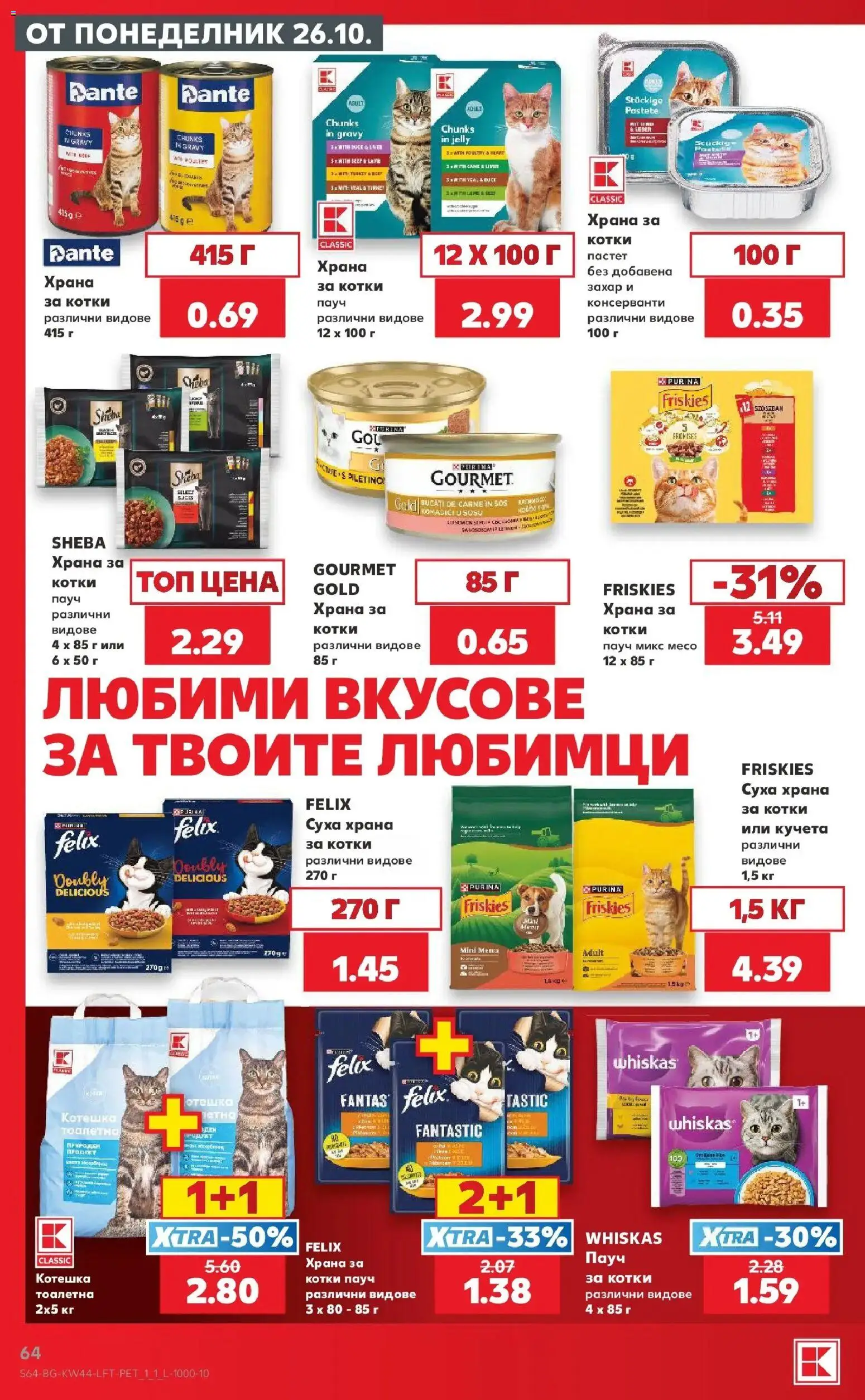 {H1} | Страница: 64 | Продукти: Захар, Пастет, Тоалетна, Месо