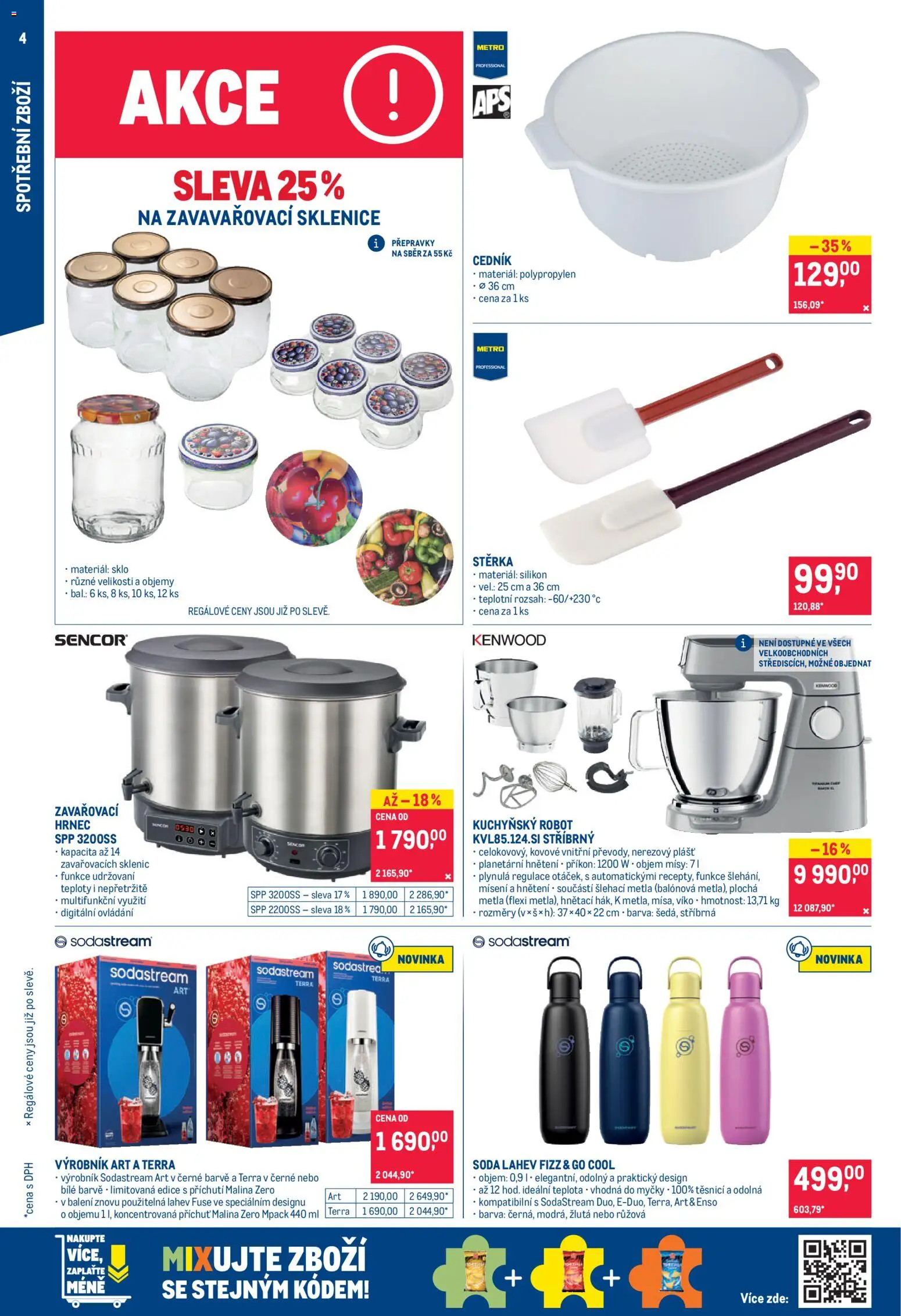 Makro leták - Nepotravinové zboží od 01.07.2026 | Strana: 4 | Produkty: Kuchyňský robot, Metla, Robot, Cedník