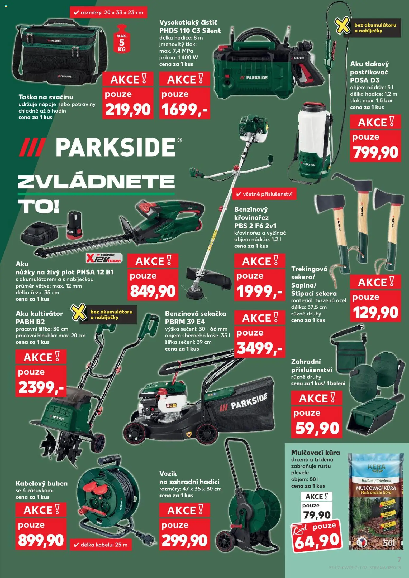 Kaufland leták - Kolín od 03.06.2026 | Strana: 7 | Produkty: Parkside, Mulčovací kůra, Hadice, Potraviny