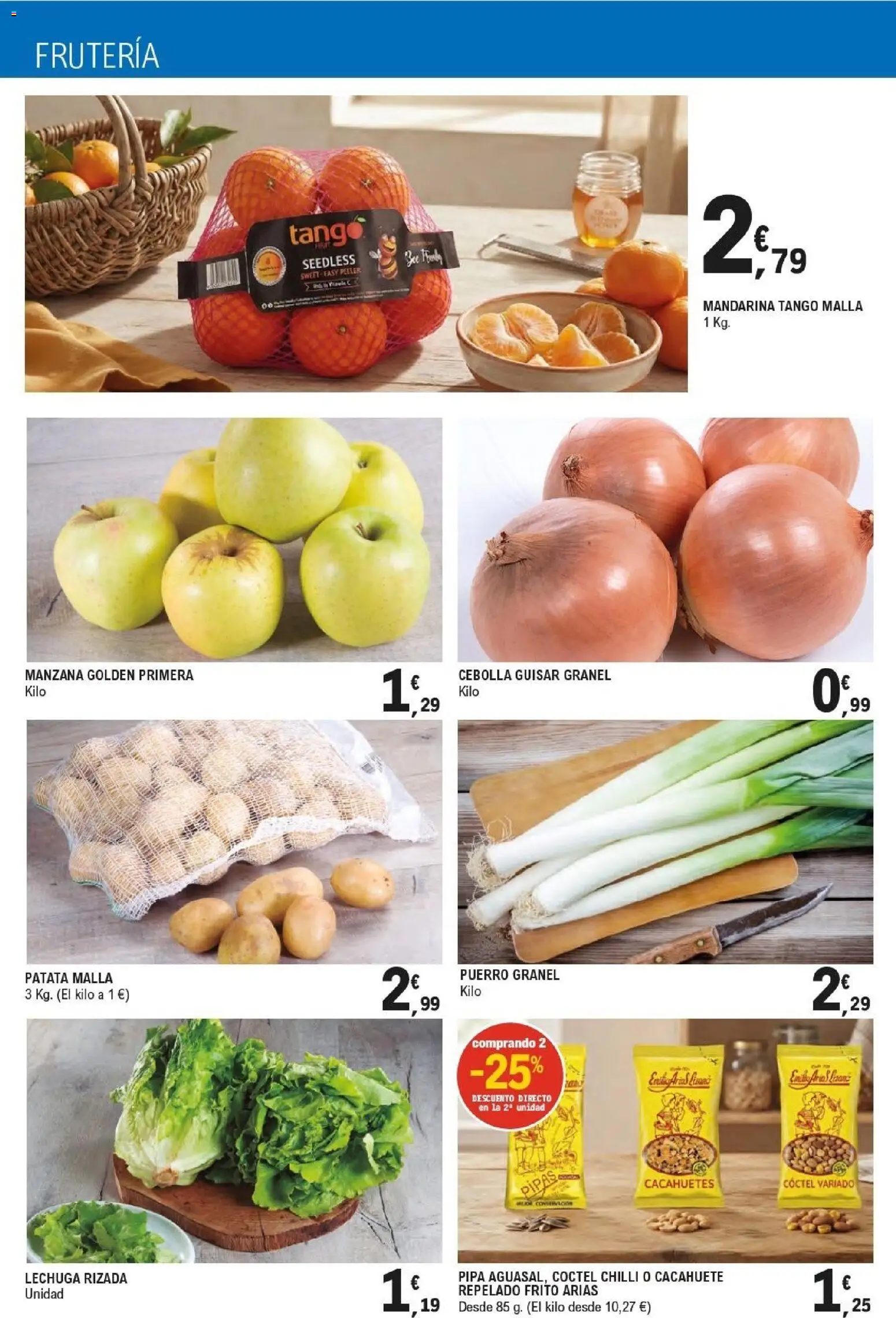 E.Leclerc Pamplona │ válido desde el 16/09/2026 | Página: 6 | Productos: Cacahuetes, Manzana, Cebolla, Puerro