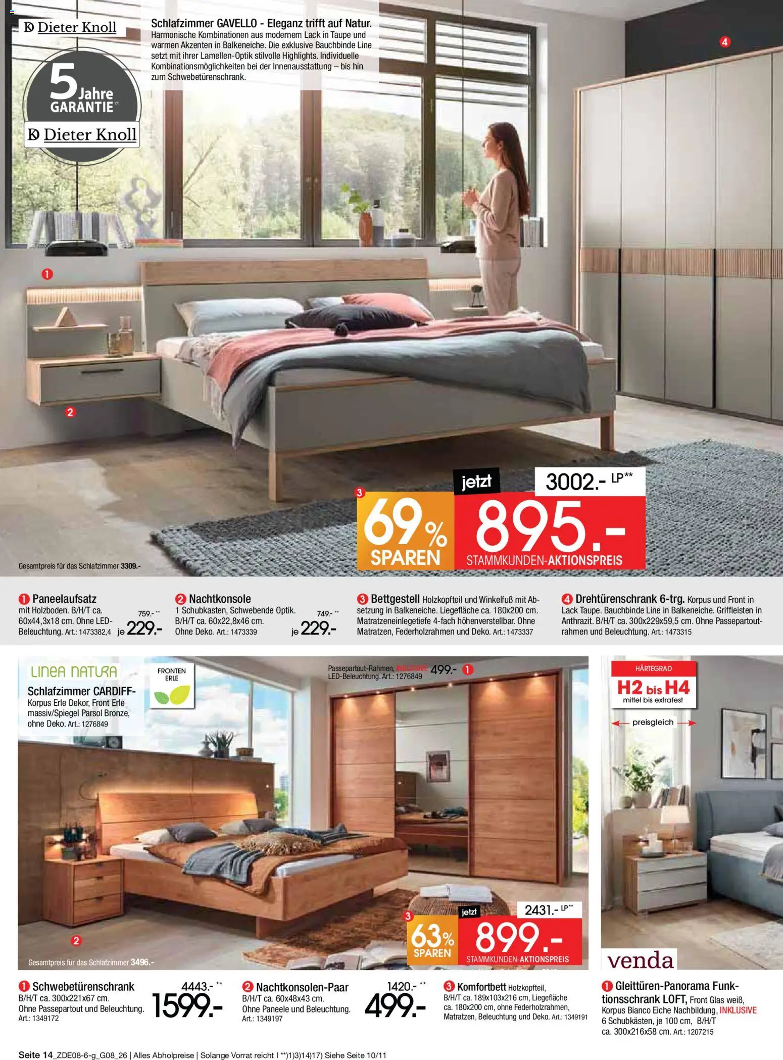 Zurbrüggen Bonus sonder-tage – gültig ab 31.07.2026 | Seite: 14 | Produkte: Schwebetürenschrank, Drehtürenschrank