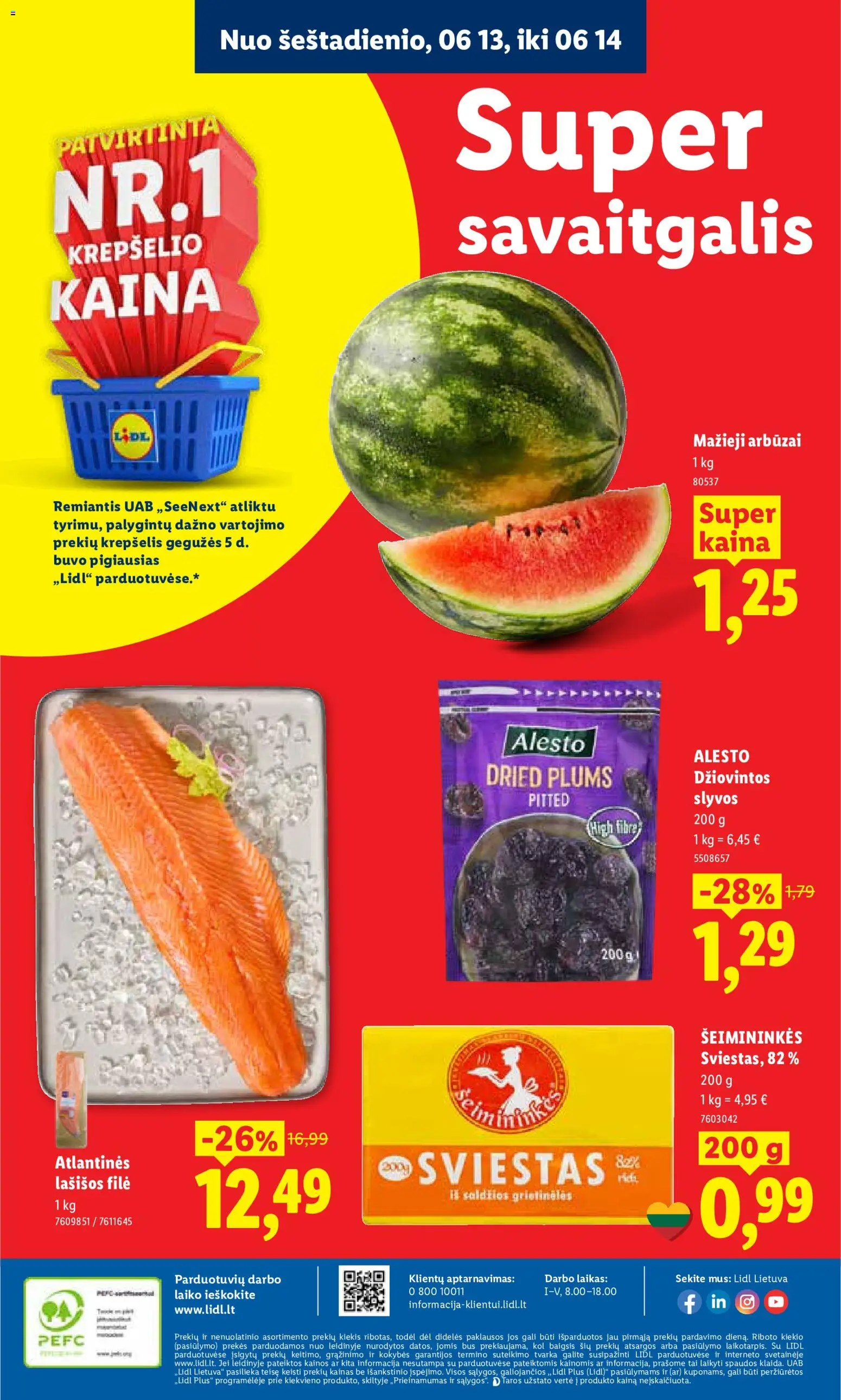 LIDL akcijos nuo 08.06.2026 | Puslapis: 38 | Prekių: Sviestas, Lašišos, Krepšelis