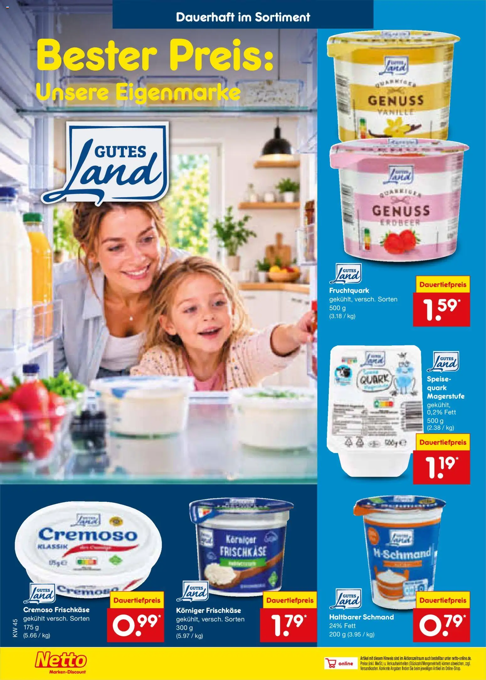 Netto Marken-Discount Prospekt – gültig ab 02.11.2026 | Seite: 22 | Produkte: Quark, Frischkase