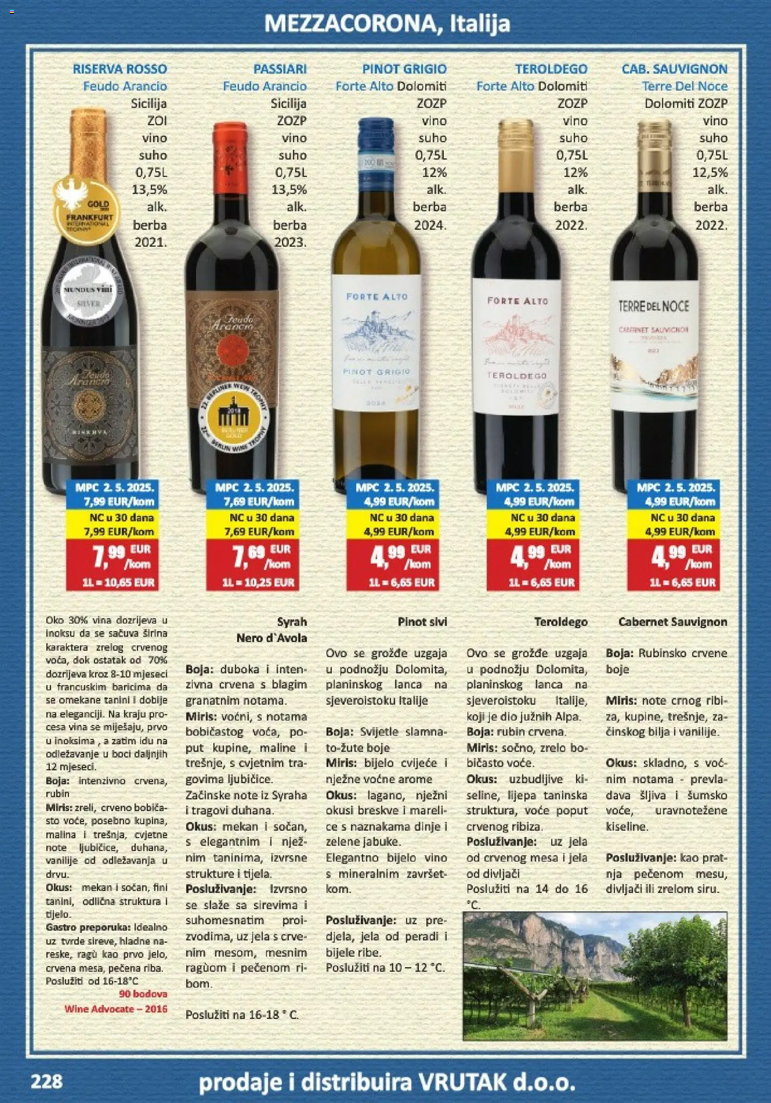 Vrutak katalog | vrijedi od 01.11.2025 | Stranica: 228 | Proizvodi: Bijelo vino, Miris, Jabuke, Maline