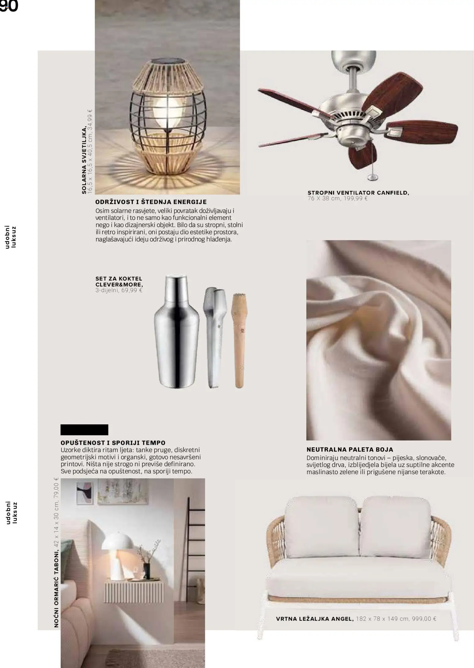 Lesnina katalog | vrijedi od 06.07.2026 | Stranica: 90 | Proizvodi: Ventilator, Paleta, Ležaljka, Stropni ventilator