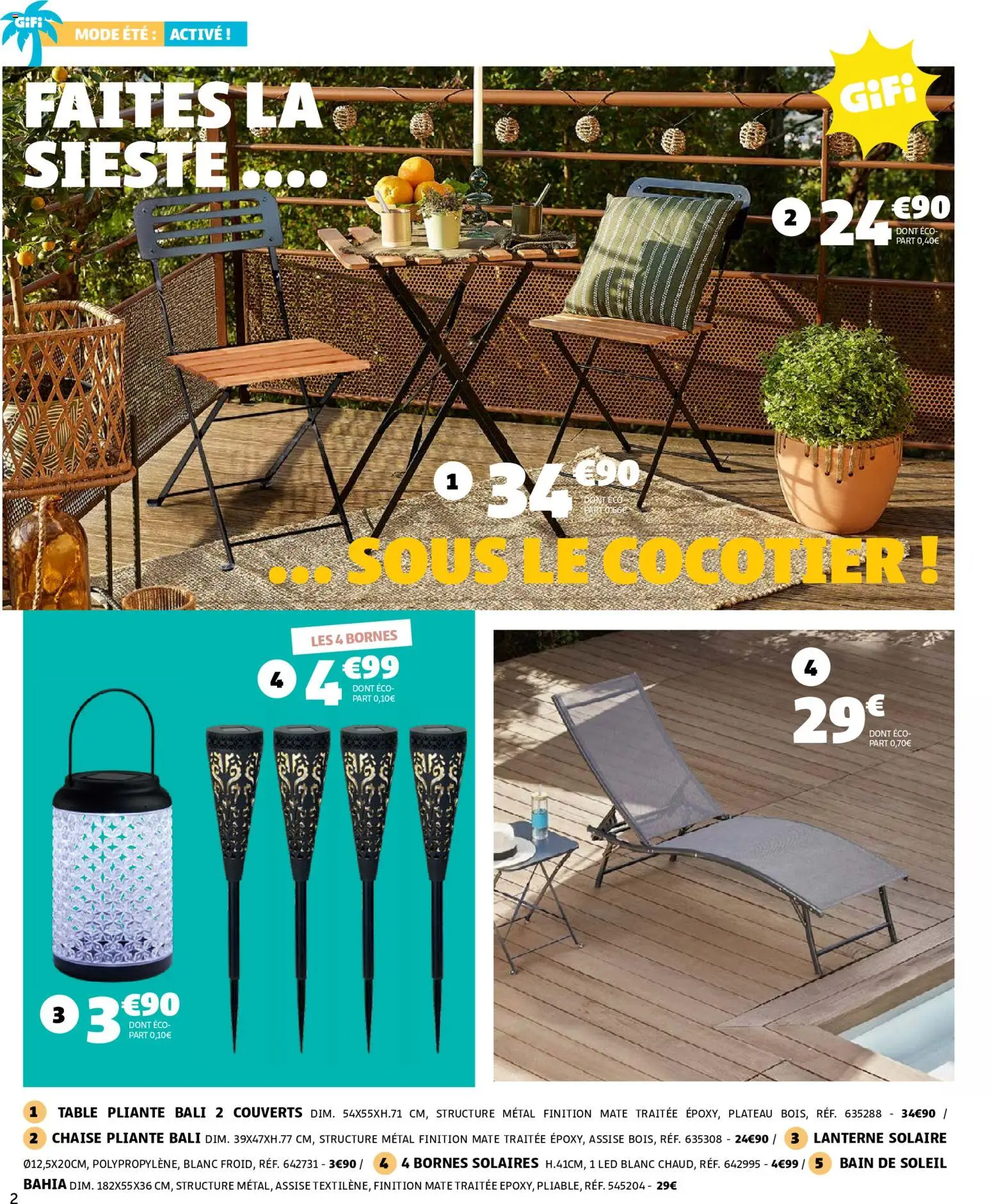 {H1} | Page: 2 | Produits: Plateau, Chaise pliante, Chaise, Table pliante