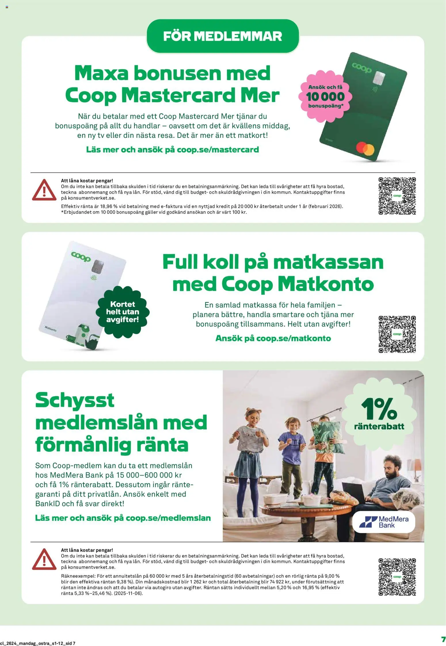 Coop Daglivs reklamblad aktuell från 08.06.2026 | Sida: 7 | Produkter: Bänk, Galler, Tv