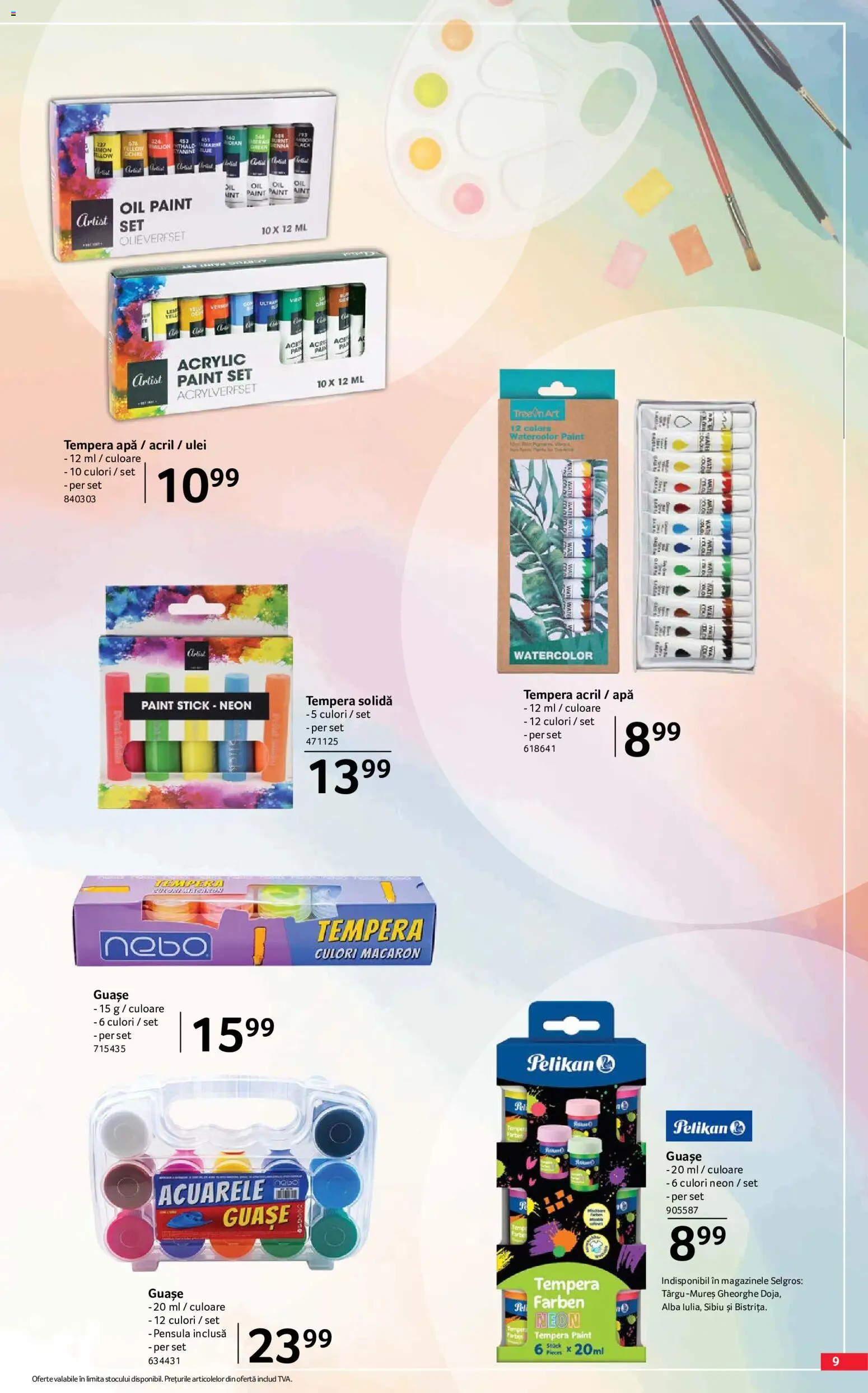 Noul catalog Selgros – valabil de la 07.08.2026 | Pagină: 9 | Produse: Ulei, Apă