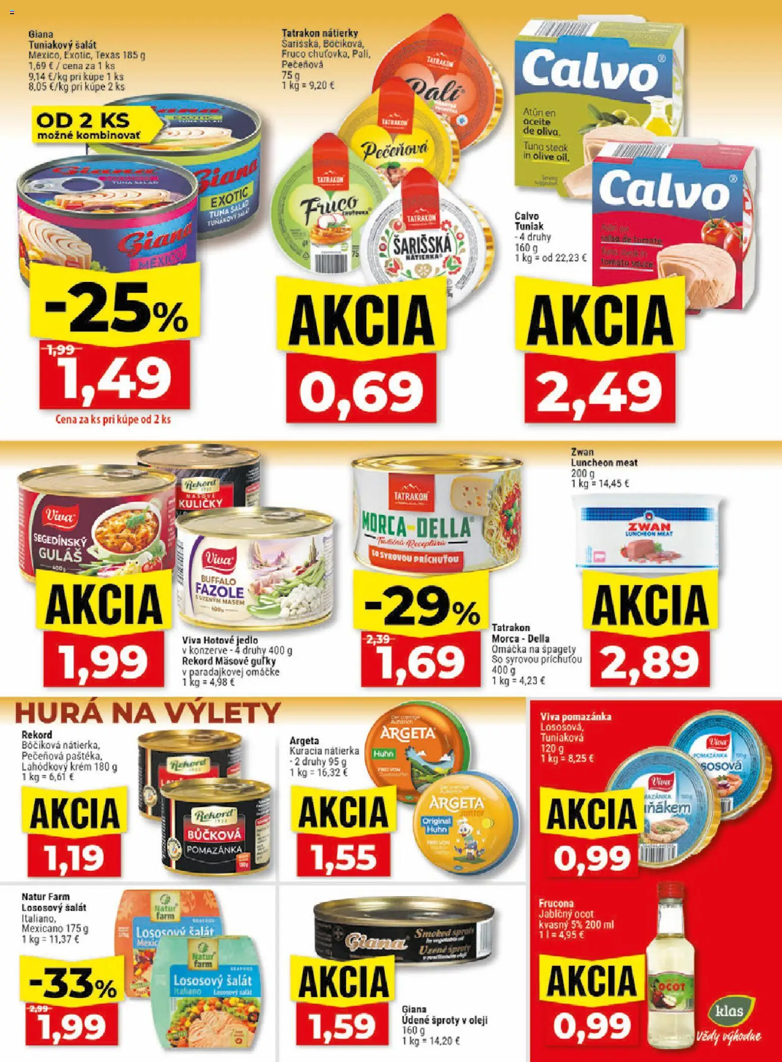 Nové Klas akcie – leták je platný od 06.07.2026 | Strana: 16 | Produkty: Krém, Šalát, Omáčka, Jablčný ocot