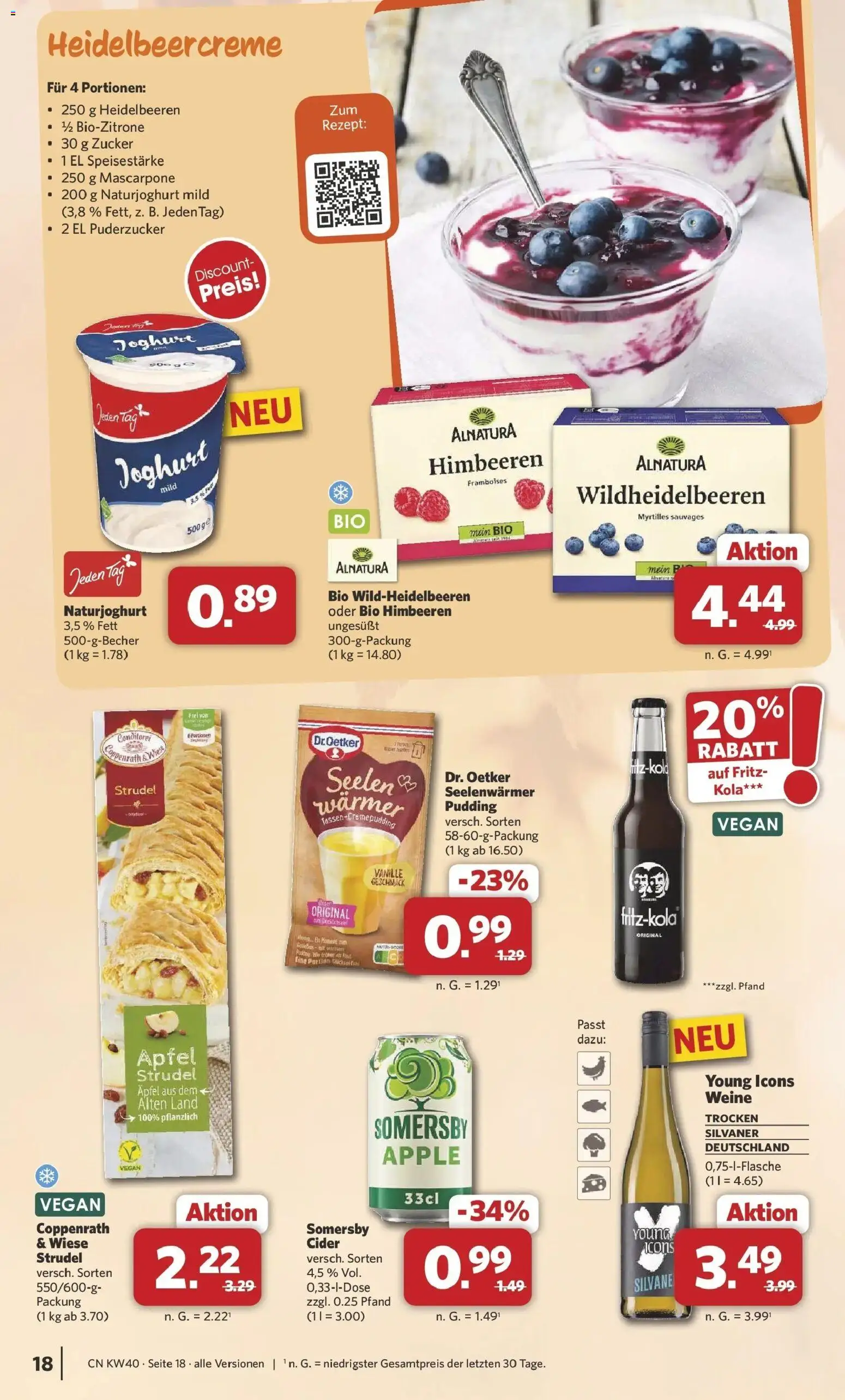 Combi Prospekt Weener (ab 28.09.2026) zum Blättern | Seite: 18 | Produkte: Äpfel, Pudding, Apple, Zucker