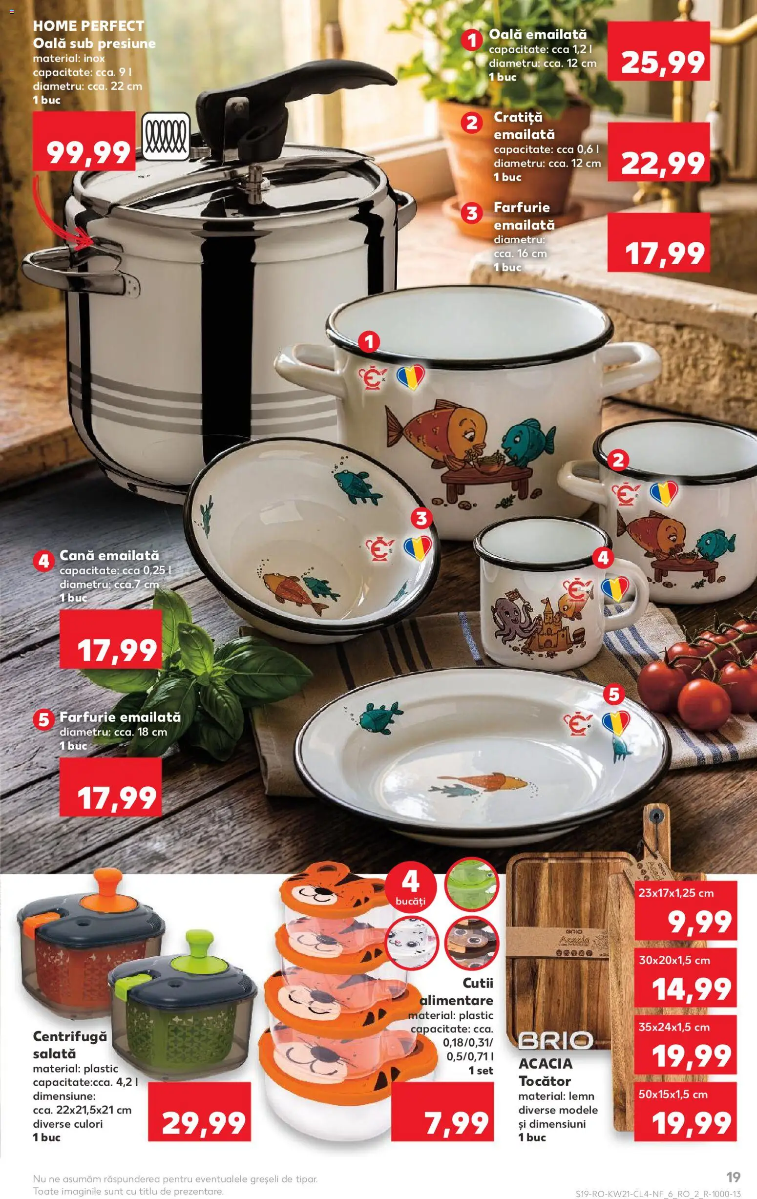 Noul catalog Kaufland – valabil de la 20.05.2026 | Pagină: 19 | Produse: Cratiță, Oală, Tocător, Salată