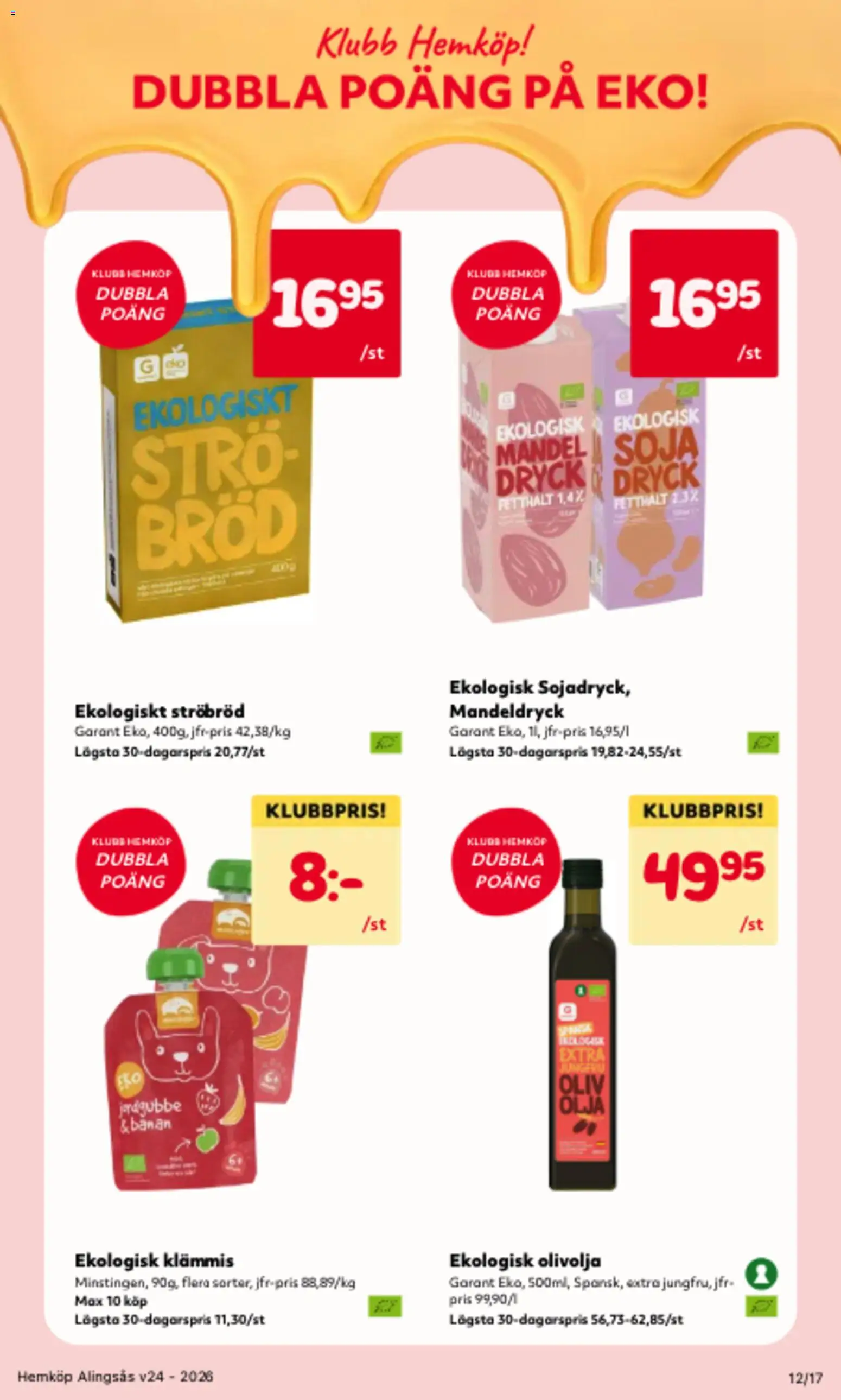 Hemköp reklamblad aktuell från 08.06.2026 | Sida: 12 | Produkter: Klämmis, Olivolja, Olja, Bröd