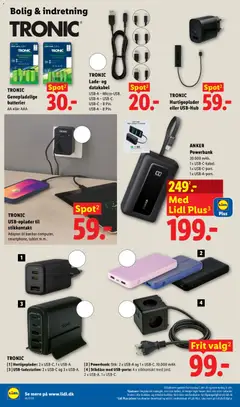 [2] Powerbank: Stik: 2 x USB-A og 1 x USB-C. 10.000 mAh., [4] Stikdåse med USB-porte: 4 x stikkontakt med jord., 2 x USB-A, 1 x USB-C., Powerbank: Stik: 2 x USB-A og 1 x USB-C. 10.000 mAh., Stikdåse med USB-porte: 4 x stikkontakt med jord., 2 x USB-A, 1 x USB-C. gyldig fra 27/09/2026 | Side: 10