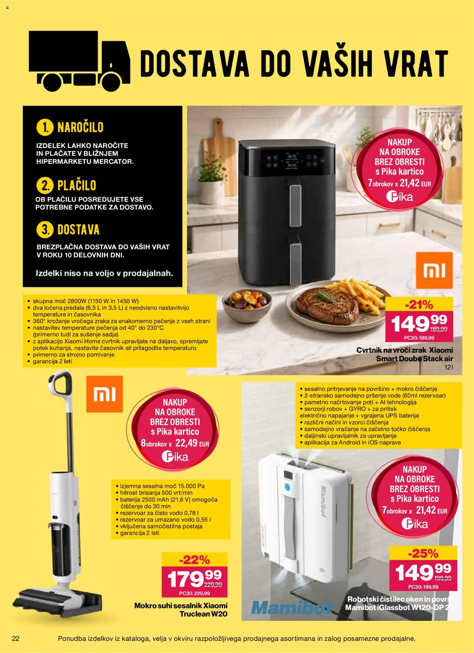 Novi Mercator katalog ponudbe – veljaven od 16.09.2026 | Stran: 22 | Izdelki: Baterija, Robot, Sesalnik, Časovnik